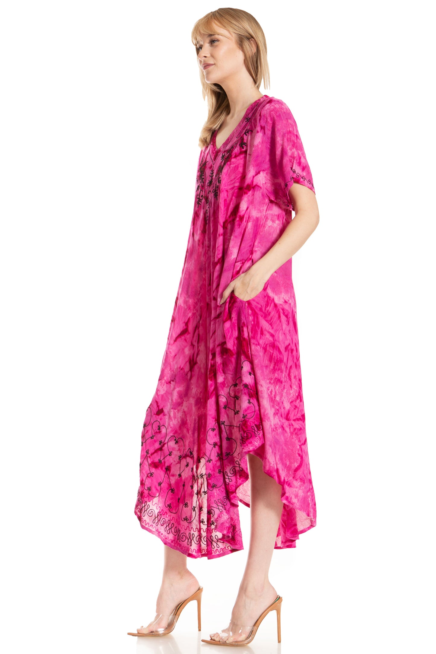 Sakkas Viveka Embroidered Caftan Dress - Concordia Style Boutique