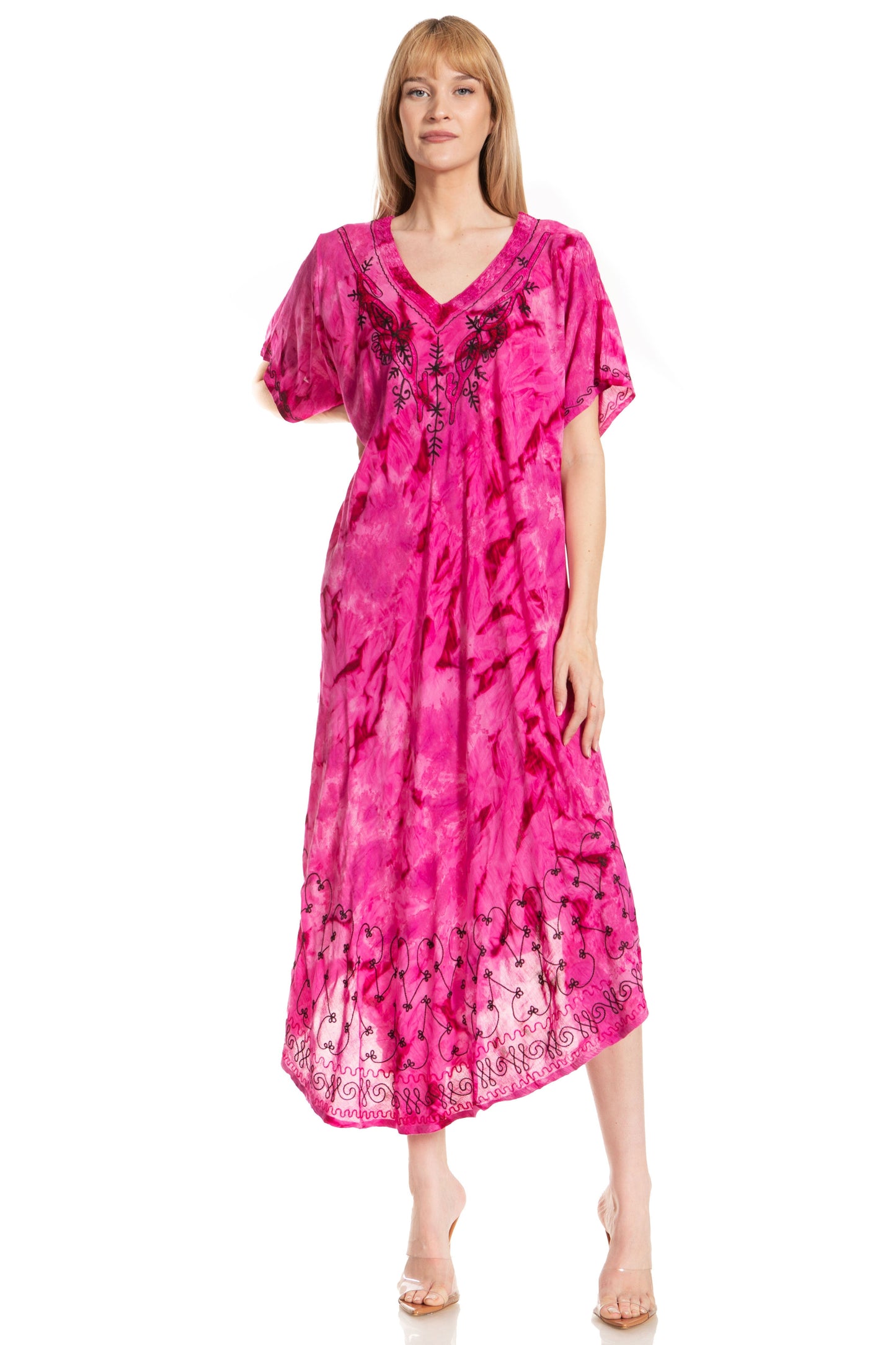Sakkas Viveka Embroidered Caftan Dress - Concordia Style Boutique