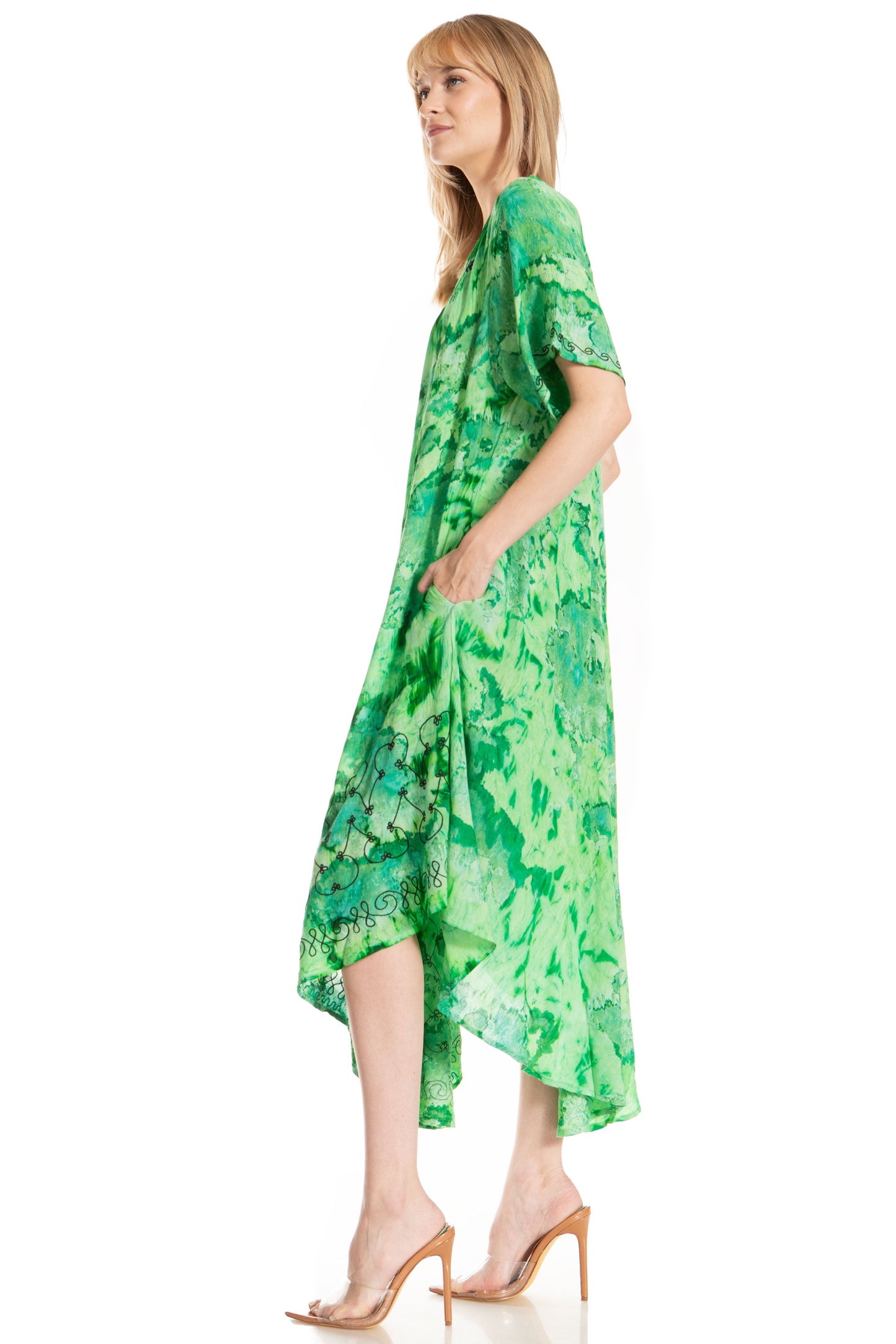 Sakkas Viveka Embroidered Caftan Dress - Concordia Style Boutique