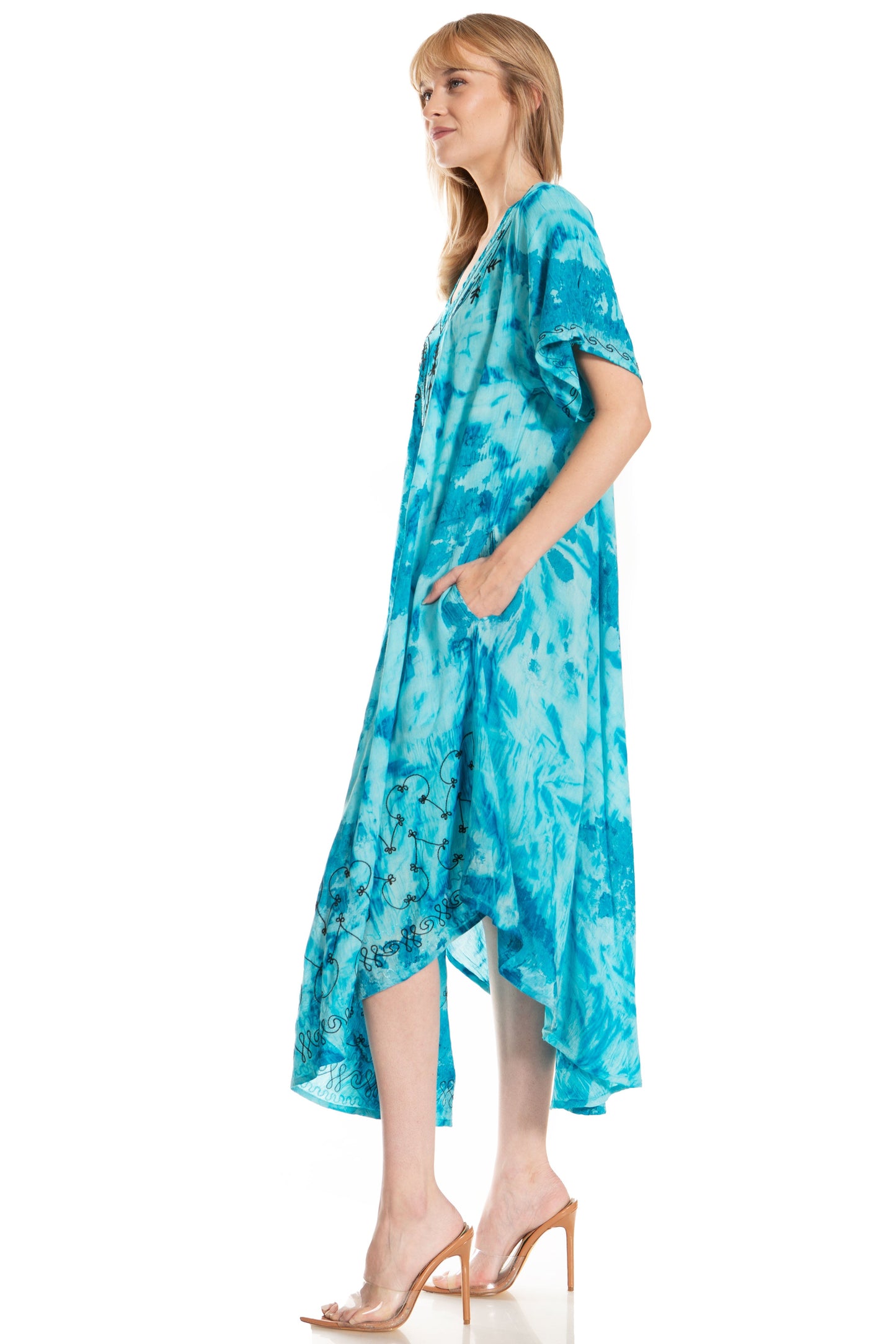Sakkas Viveka Embroidered Caftan Dress - Concordia Style Boutique