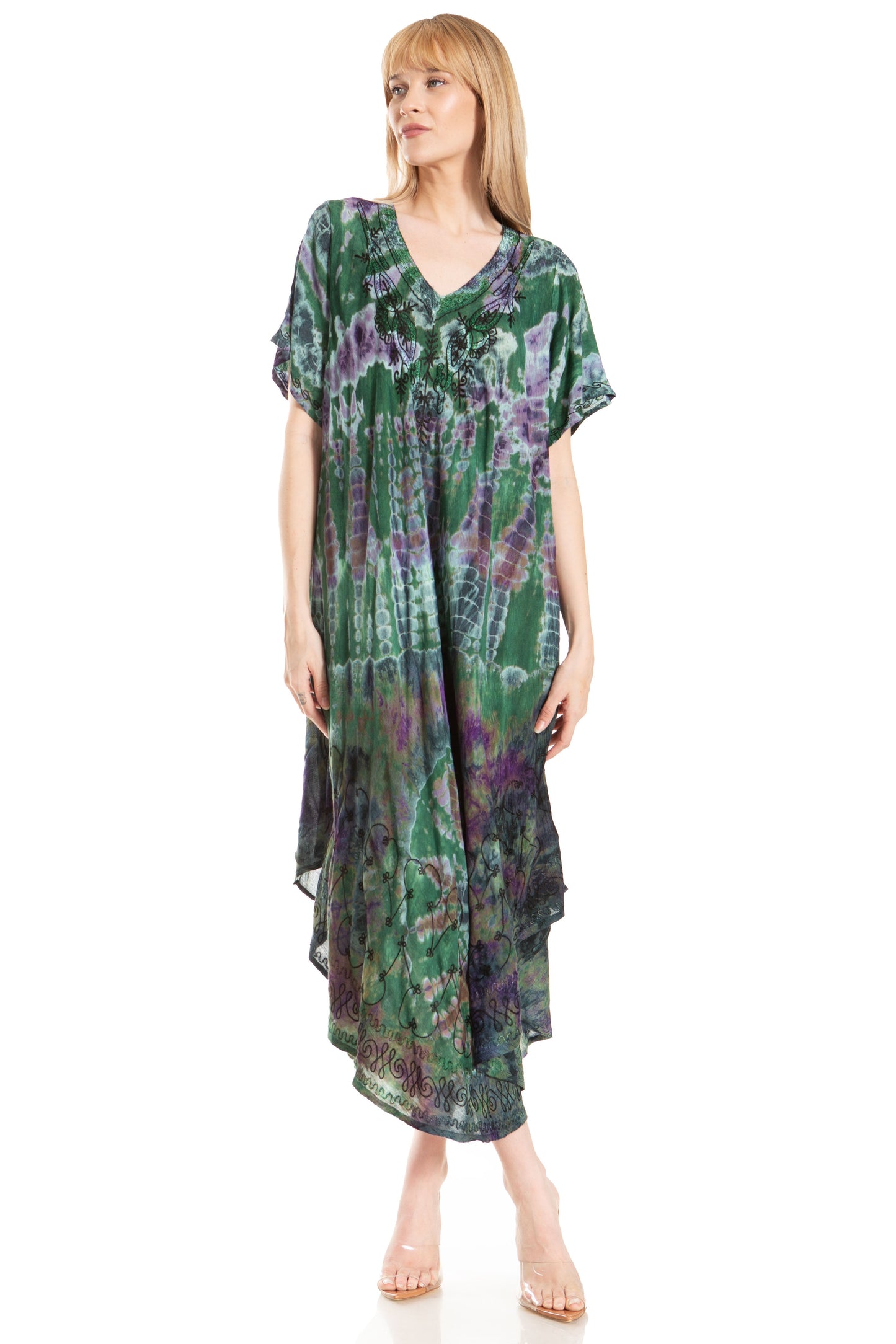 Sakkas Viveka Embroidered Caftan Dress - Concordia Style Boutique