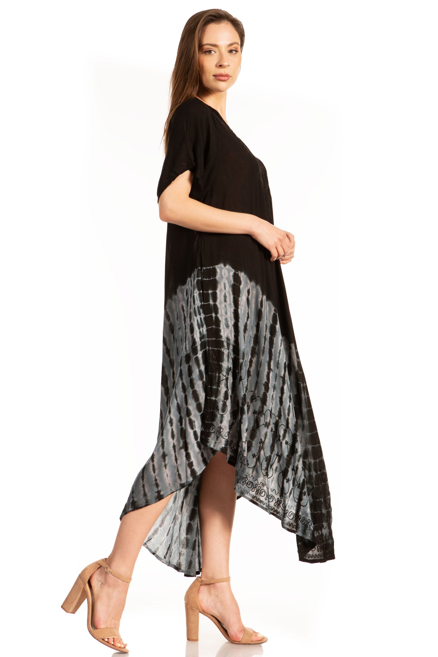 Sakkas Viveka Embroidered Caftan Dress - Concordia Style Boutique