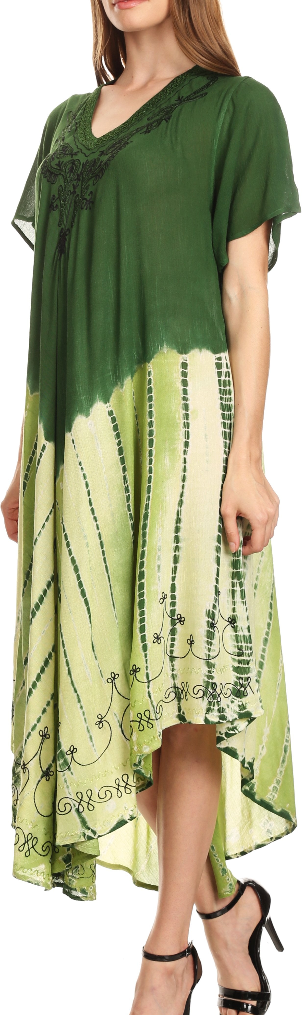 Sakkas Viveka Embroidered Caftan Dress - Concordia Style Boutique