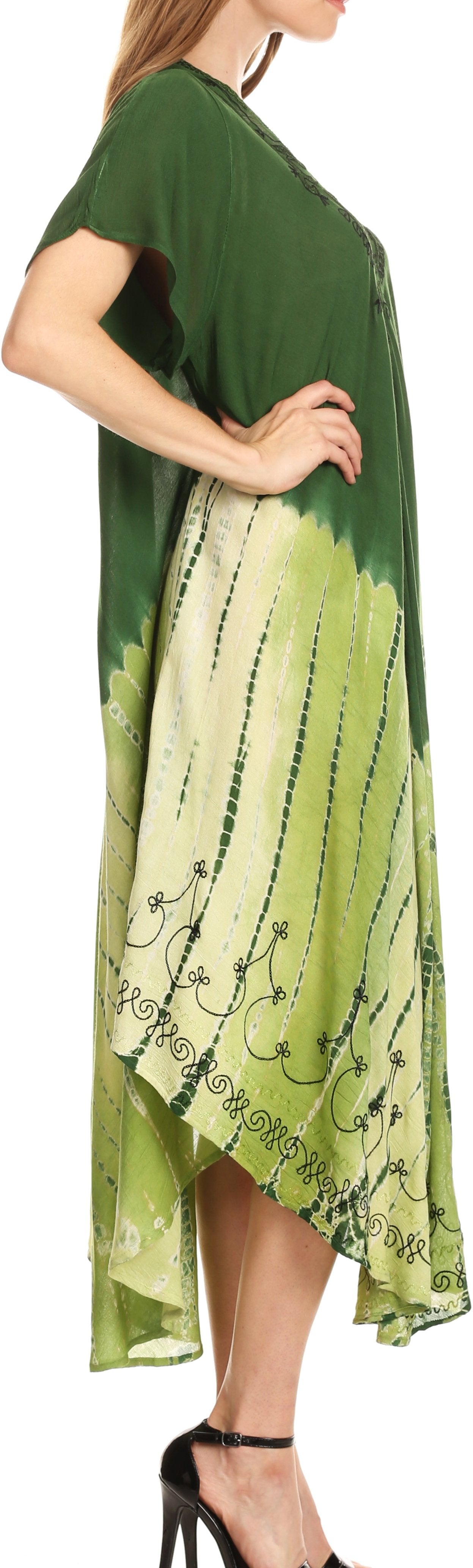Sakkas Viveka Embroidered Caftan Dress - Concordia Style Boutique