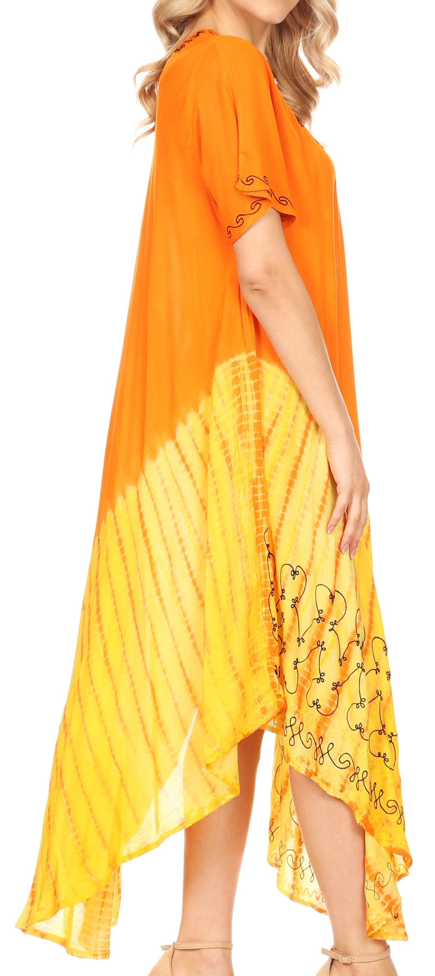 Sakkas Viveka Embroidered Caftan Dress - Concordia Style Boutique