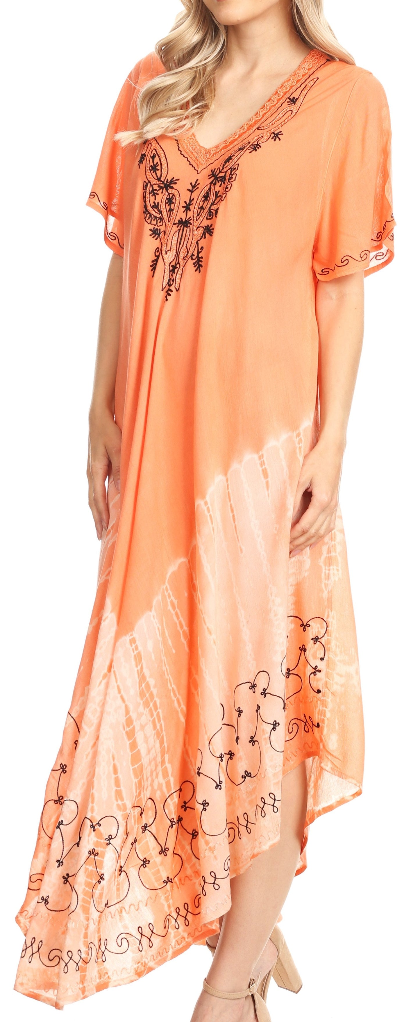 Sakkas Viveka Embroidered Caftan Dress - Concordia Style Boutique