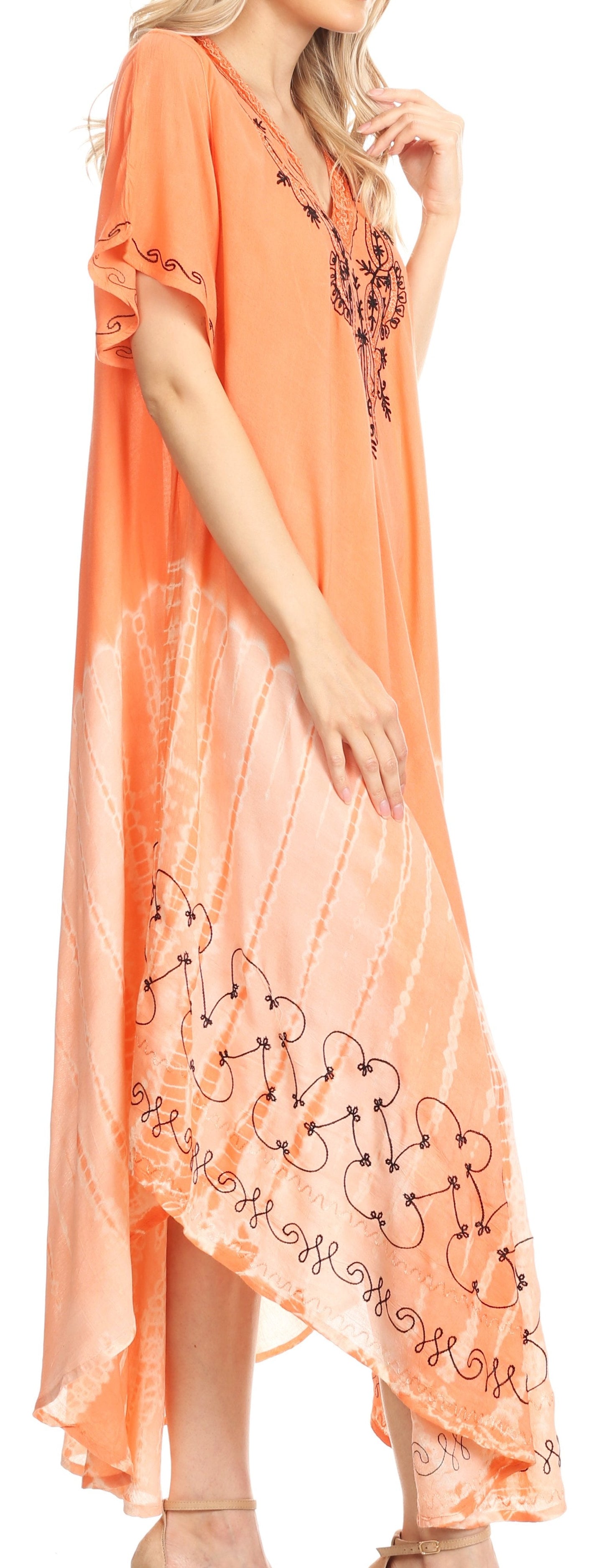 Sakkas Viveka Embroidered Caftan Dress - Concordia Style Boutique