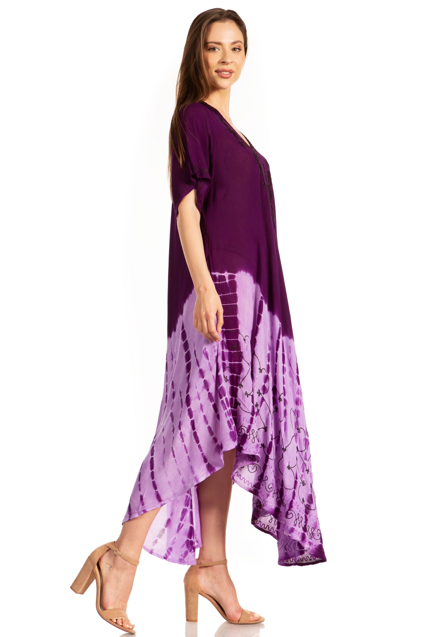 Sakkas Viveka Embroidered Caftan Dress - Concordia Style Boutique