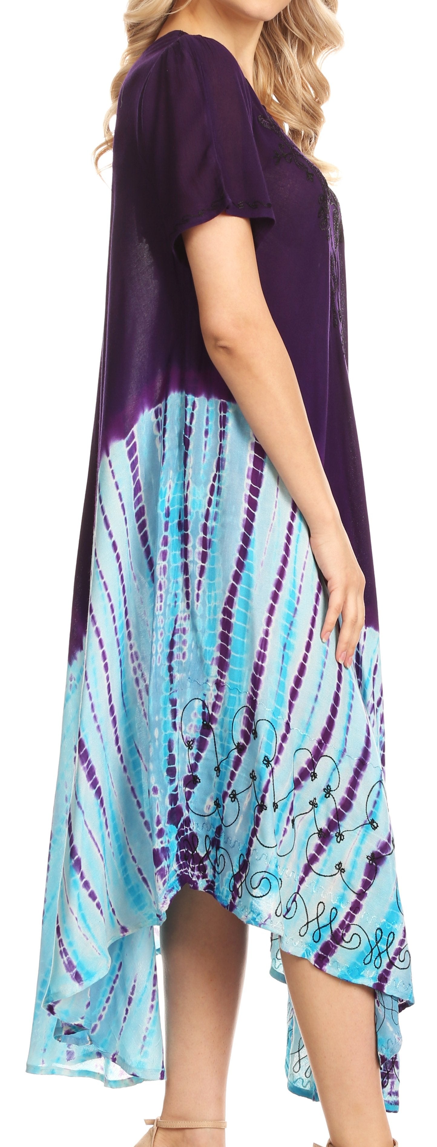 Sakkas Viveka Embroidered Caftan Dress - Concordia Style Boutique