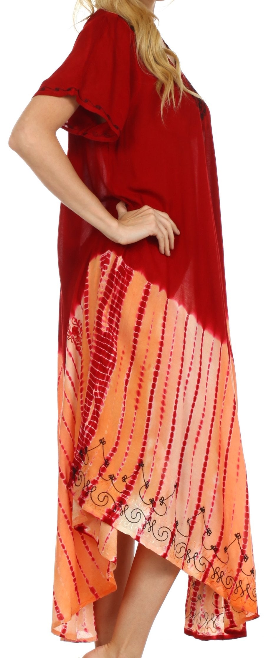 Sakkas Viveka Embroidered Caftan Dress - Concordia Style Boutique