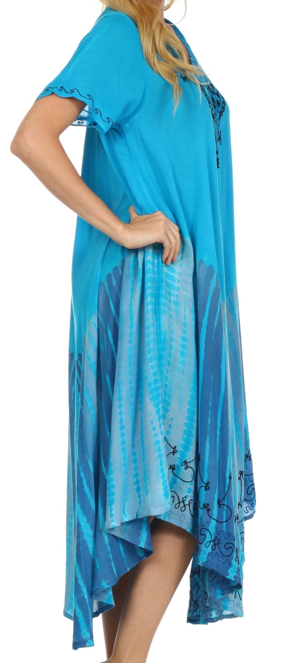 Sakkas Viveka Embroidered Caftan Dress - Concordia Style Boutique