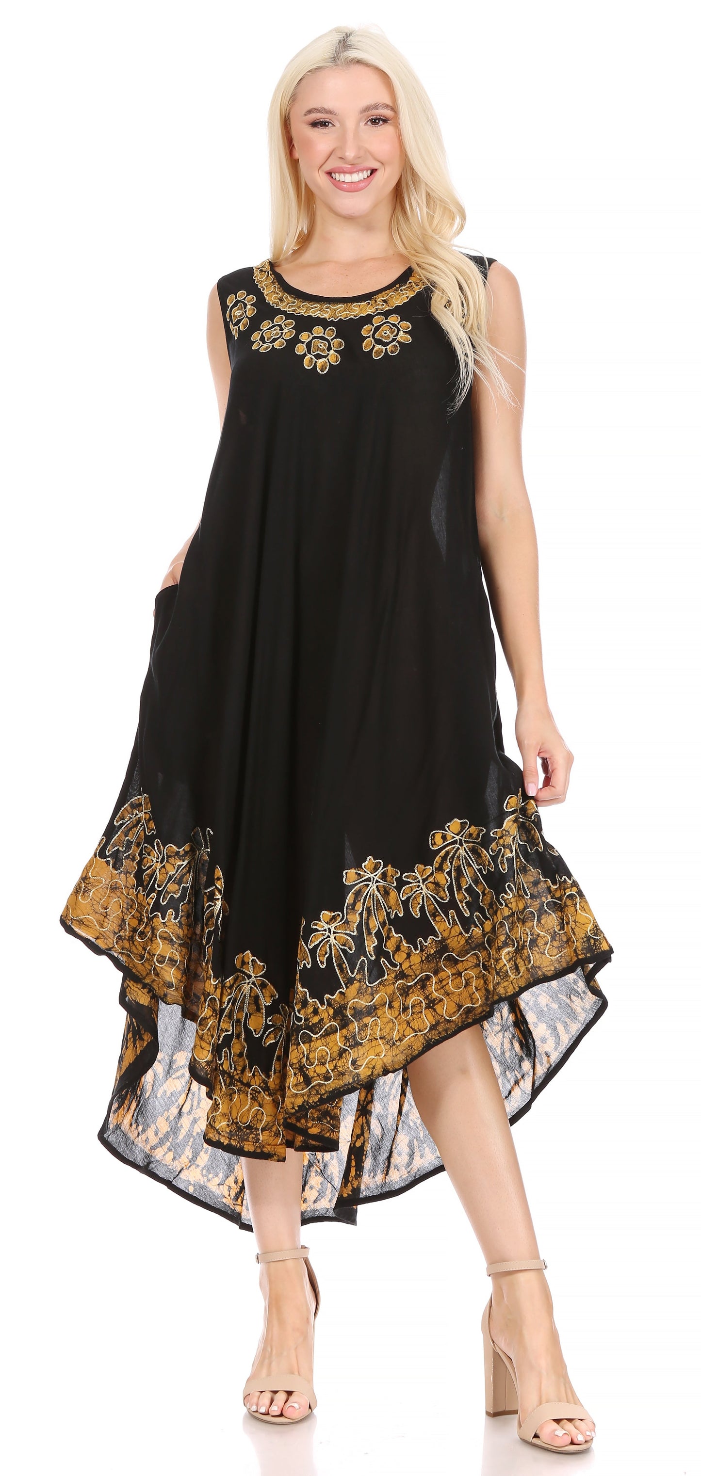 Sakkas Sundari Caftan Tank Dress / Cover Up - Concordia Style Boutique
