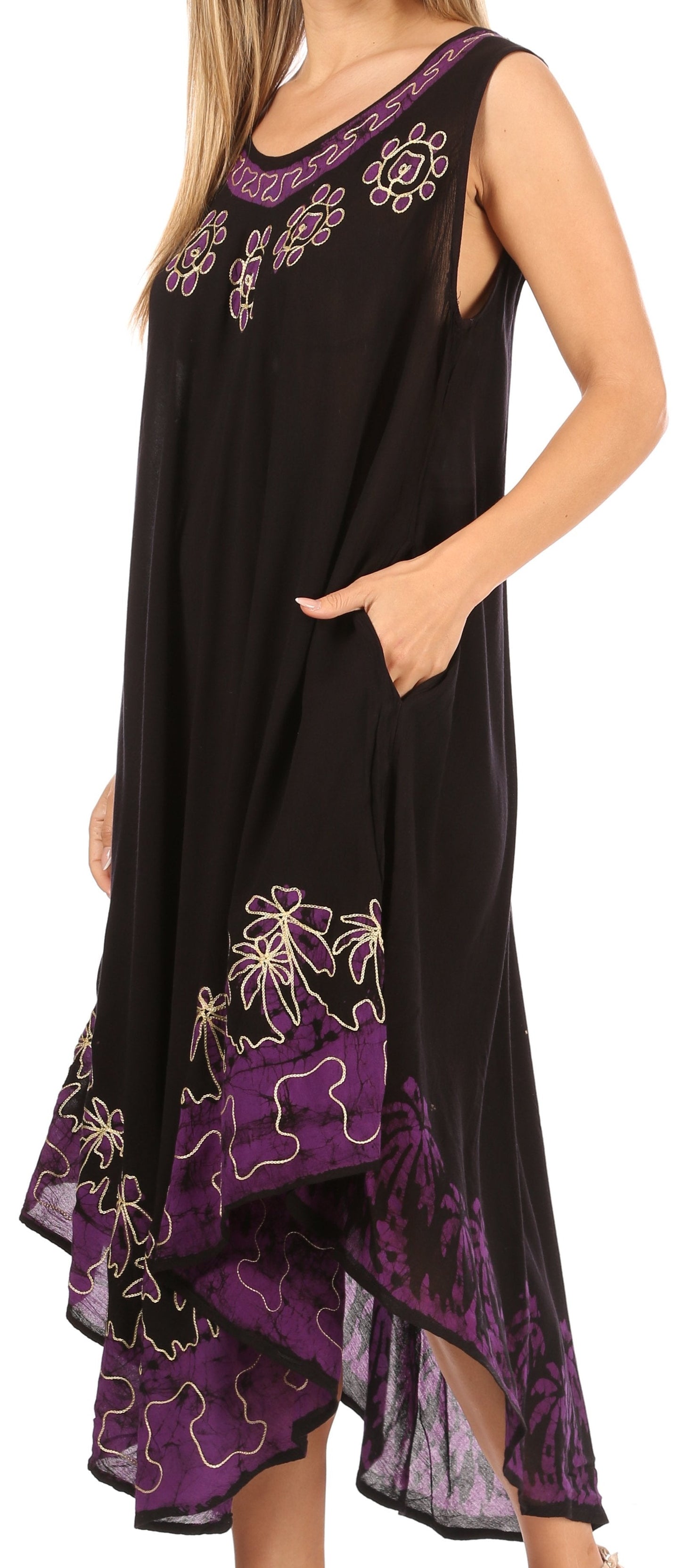 Sakkas Sundari Caftan Tank Dress / Cover Up - Concordia Style Boutique