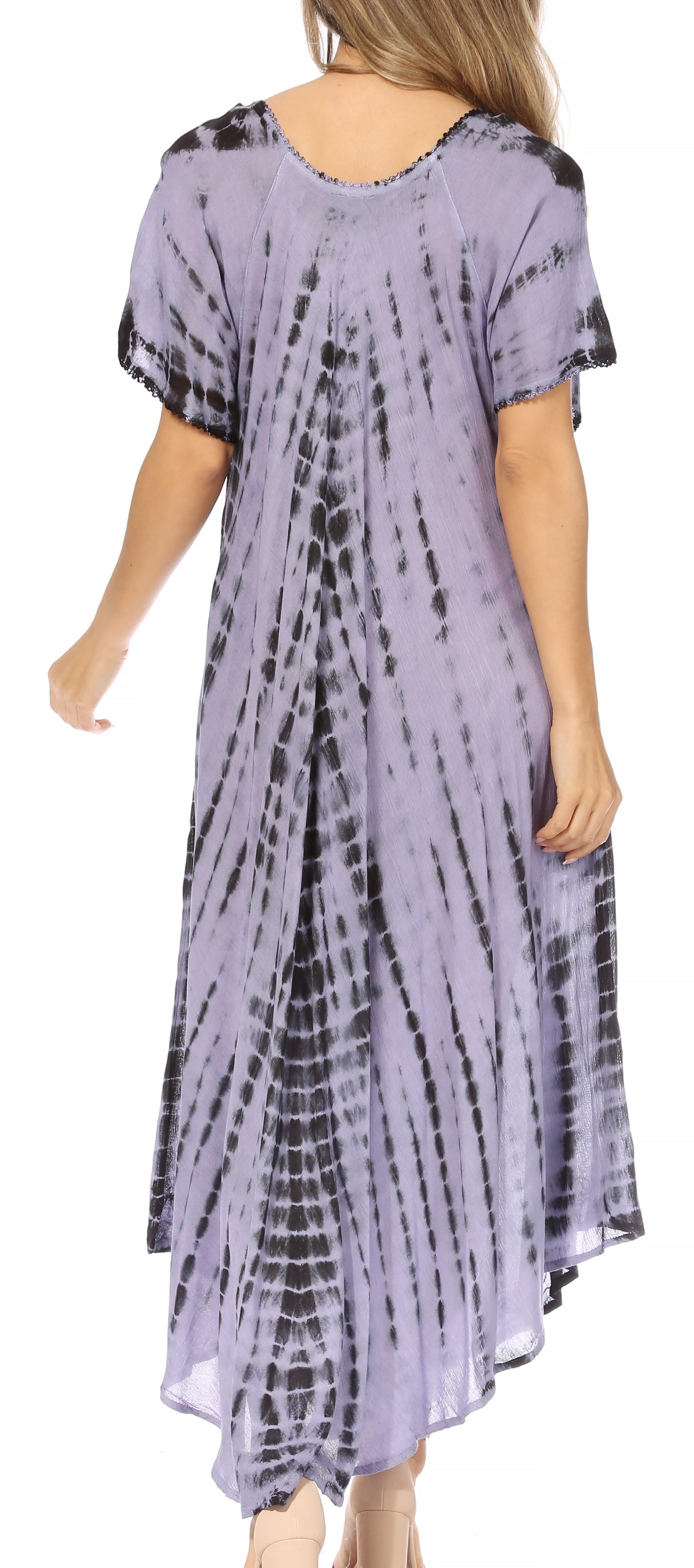 Sakkas Melika Tie Dye Caftan Dress - Concordia Style Boutique