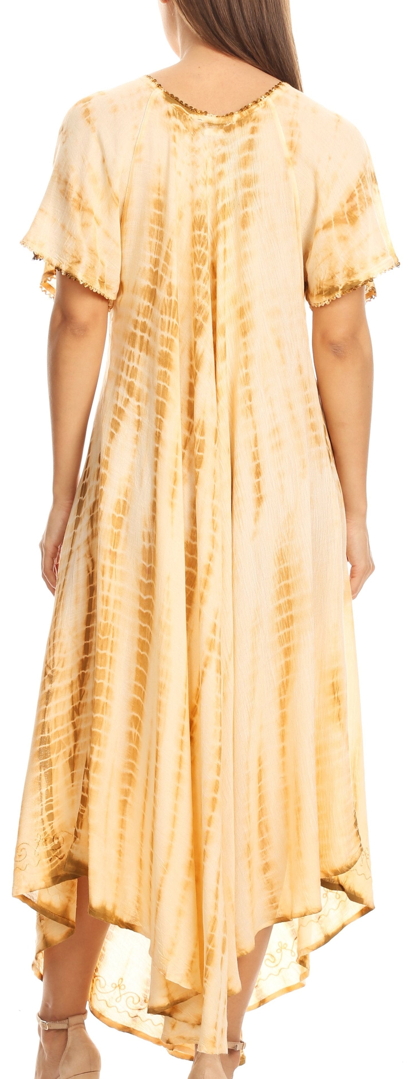 Sakkas Melika Tie Dye Caftan Dress - Concordia Style Boutique