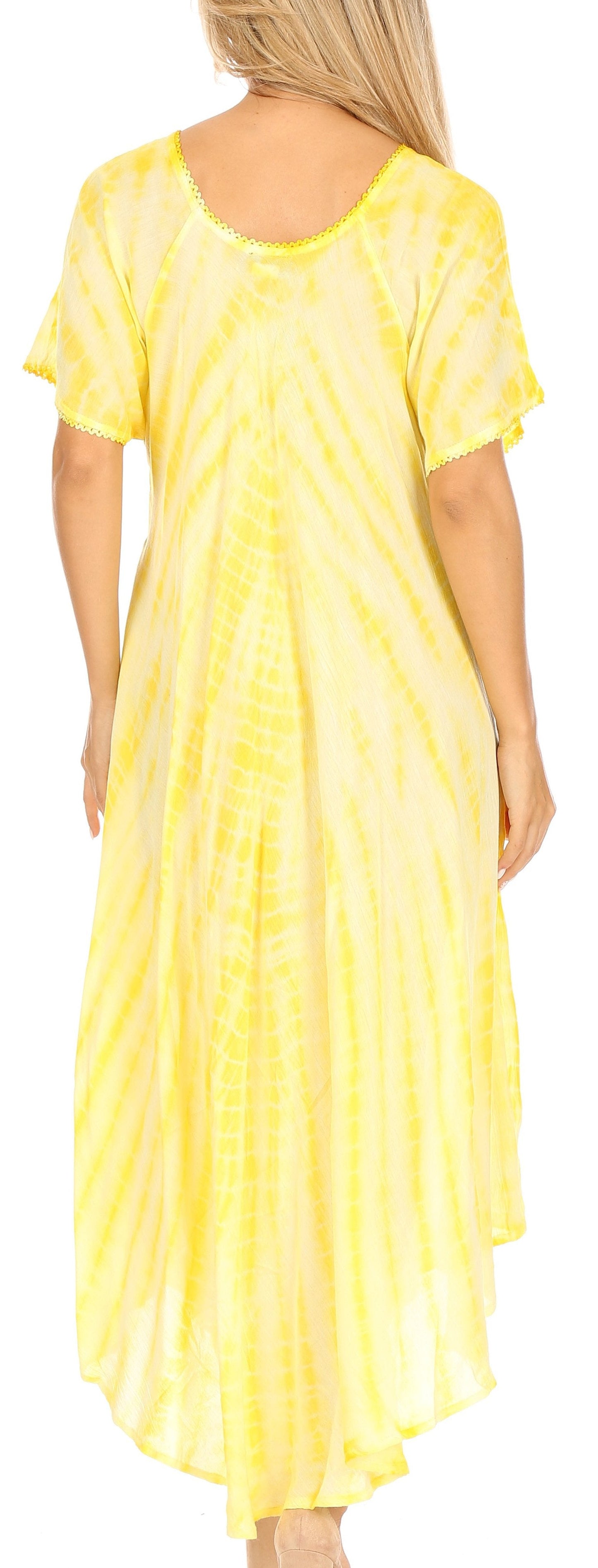 Sakkas Melika Tie Dye Caftan Dress - Concordia Style Boutique