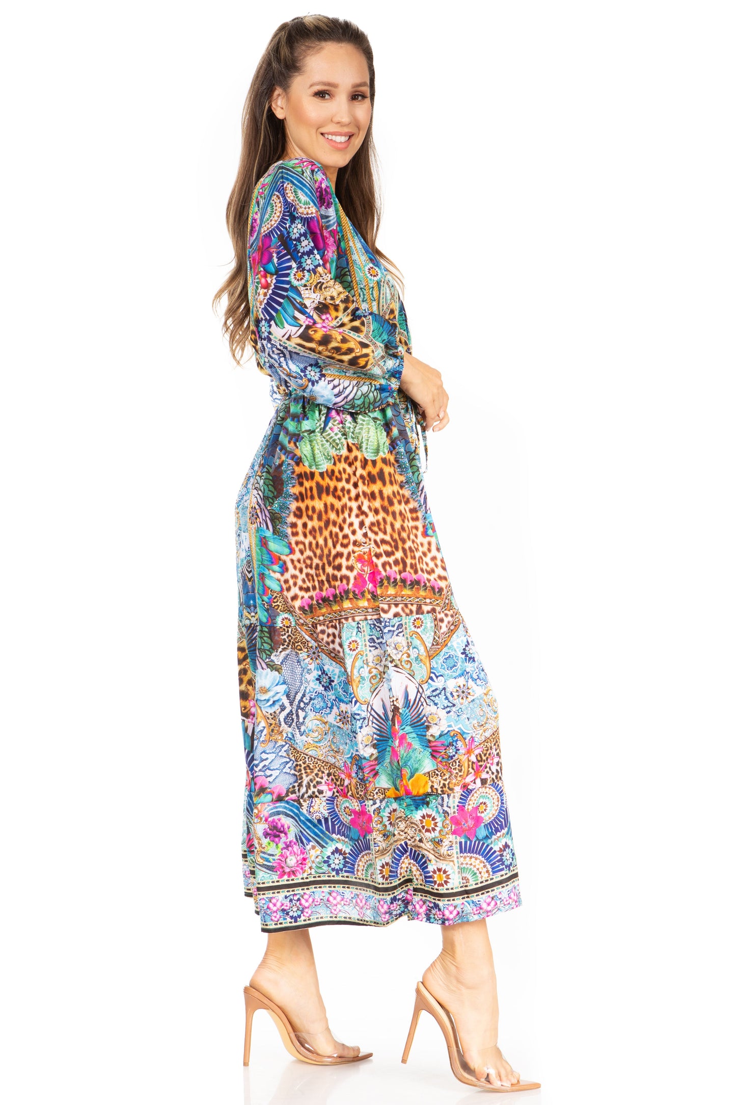 Sakkas Katty Floral Print Women's Boho Maxi Dress - Concordia Style Boutique