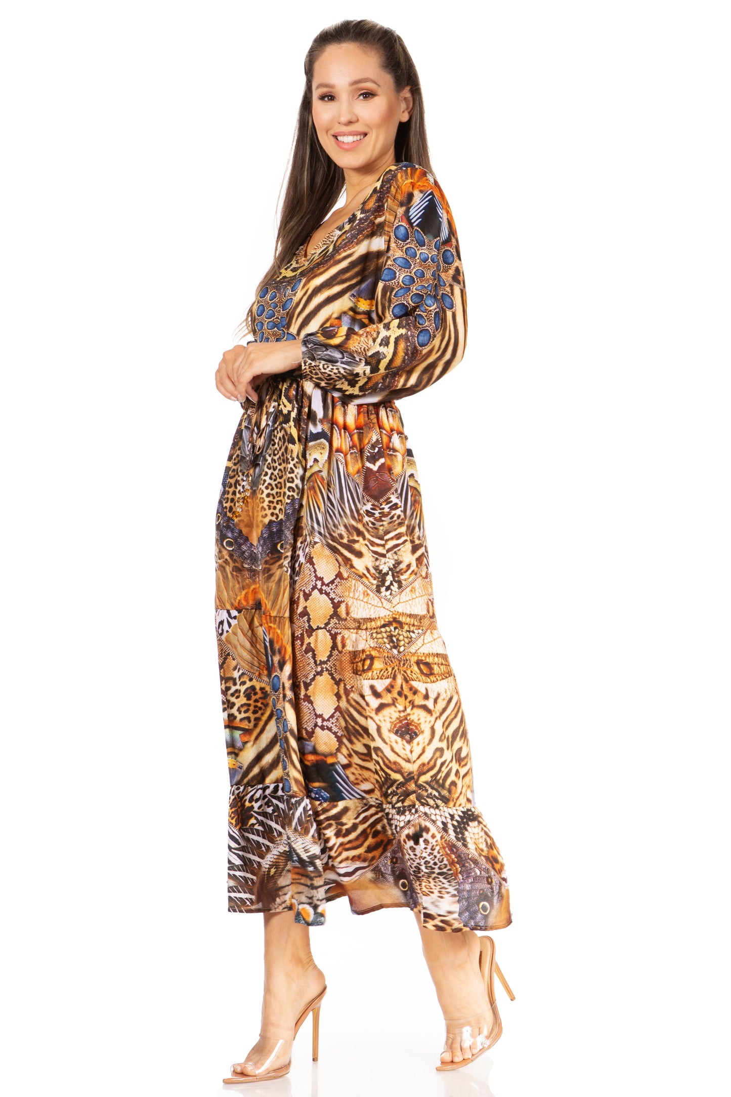 Sakkas Katty Floral Print Women's Boho Maxi Dress - Concordia Style Boutique