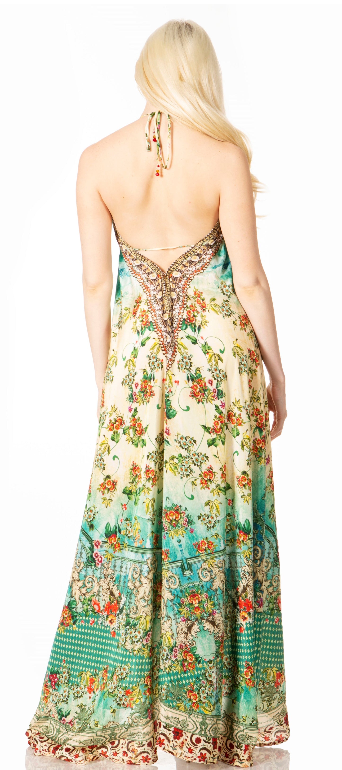 Sakkas Lizi 2 Women's High-Low Halter Maxi Dress for Beach and Vacation Parties - Concordia Style Boutique