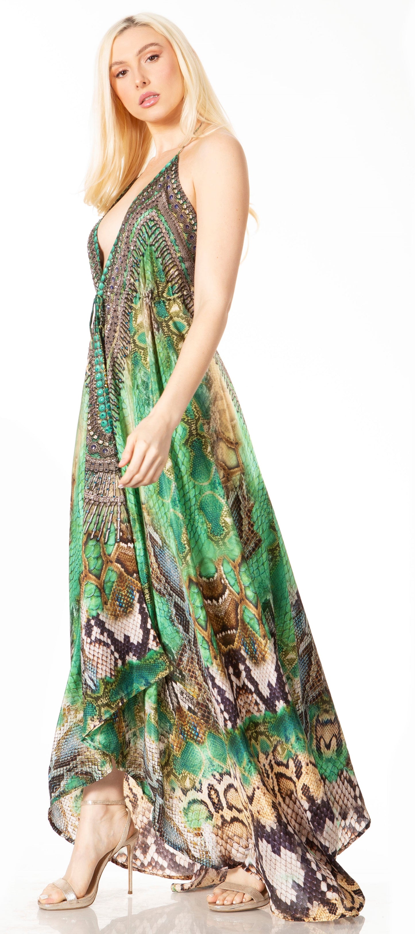 Sakkas Lizi 2 Women's High-Low Halter Maxi Dress for Beach and Vacation Parties - Concordia Style Boutique