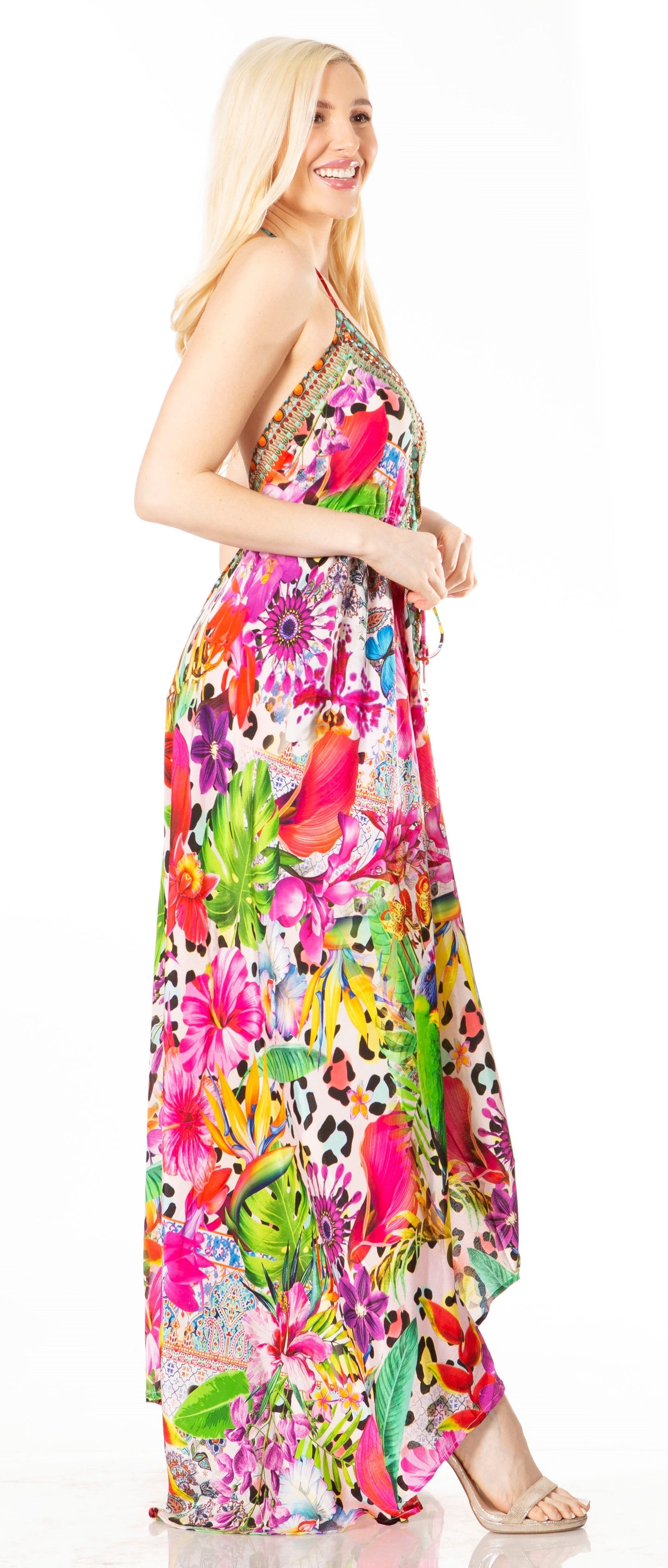 Sakkas Lizi 2 Women's High-Low Halter Maxi Dress for Beach and Vacation Parties - Concordia Style Boutique