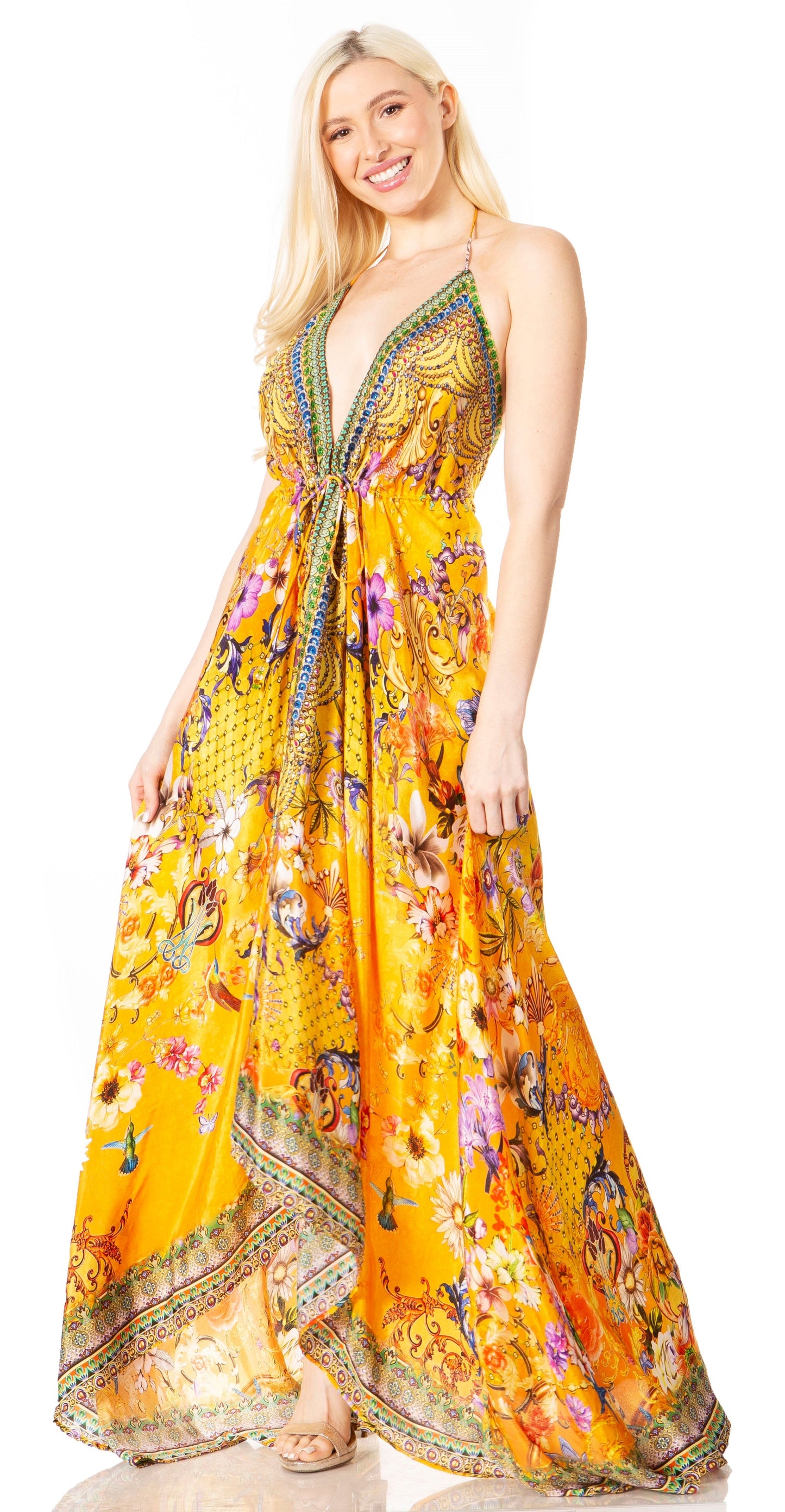 Sakkas Lizi 2 Women's High-Low Halter Maxi Dress for Beach and Vacation Parties - Concordia Style Boutique