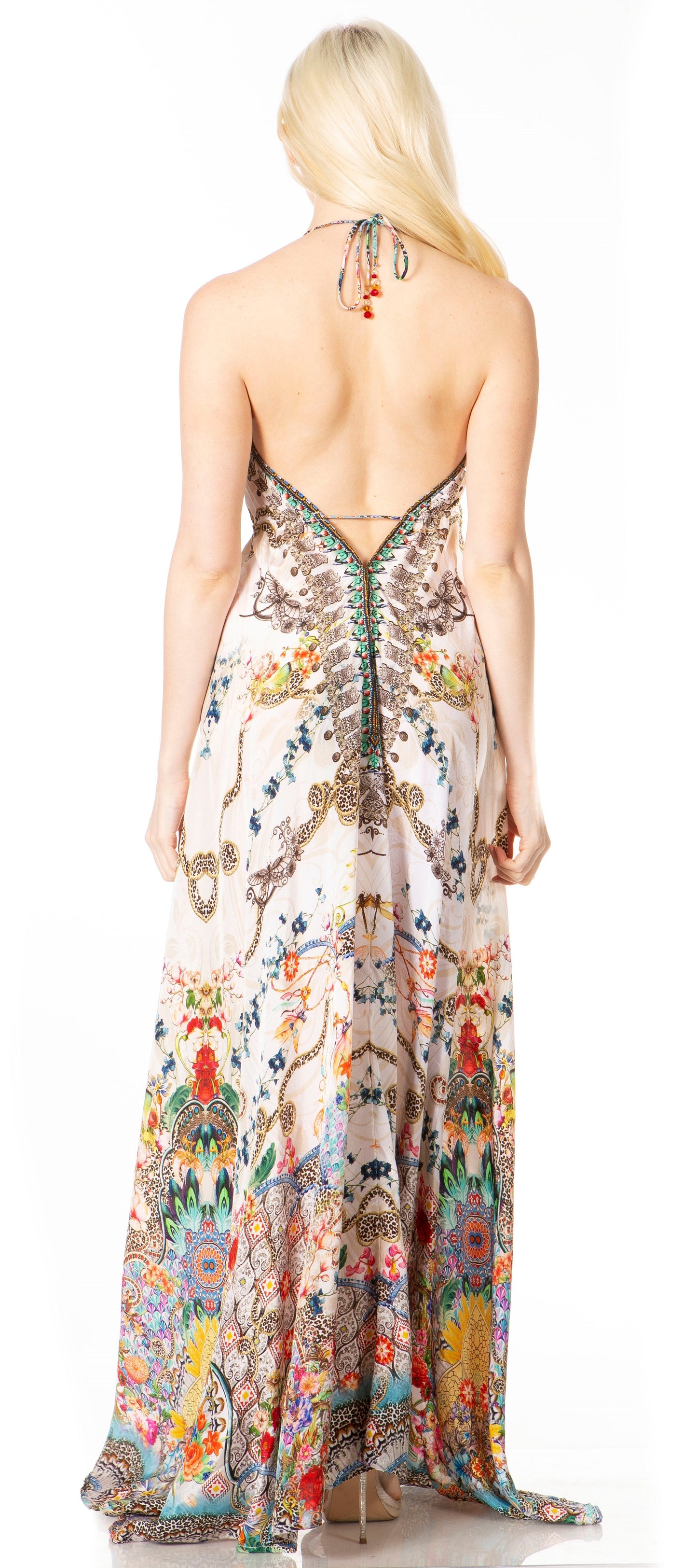 Sakkas Lizi 2 Women's High-Low Halter Maxi Dress for Beach and Vacation Parties - Concordia Style Boutique