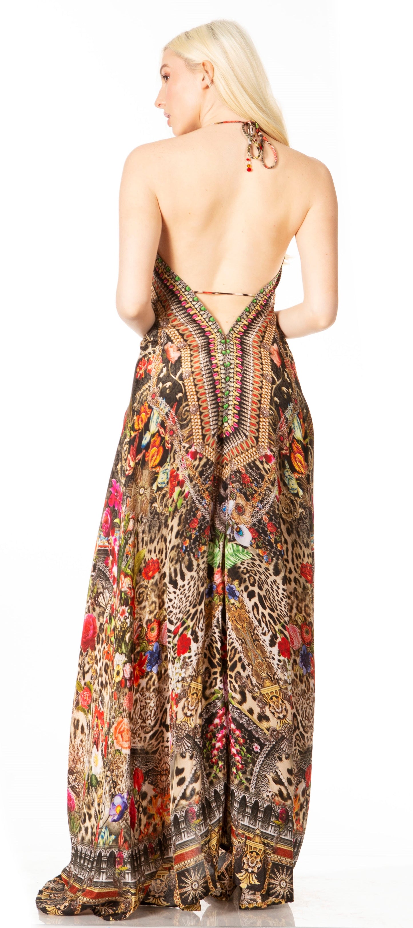 Sakkas Lizi 2 Women's High-Low Halter Maxi Dress for Beach and Vacation Parties - Concordia Style Boutique