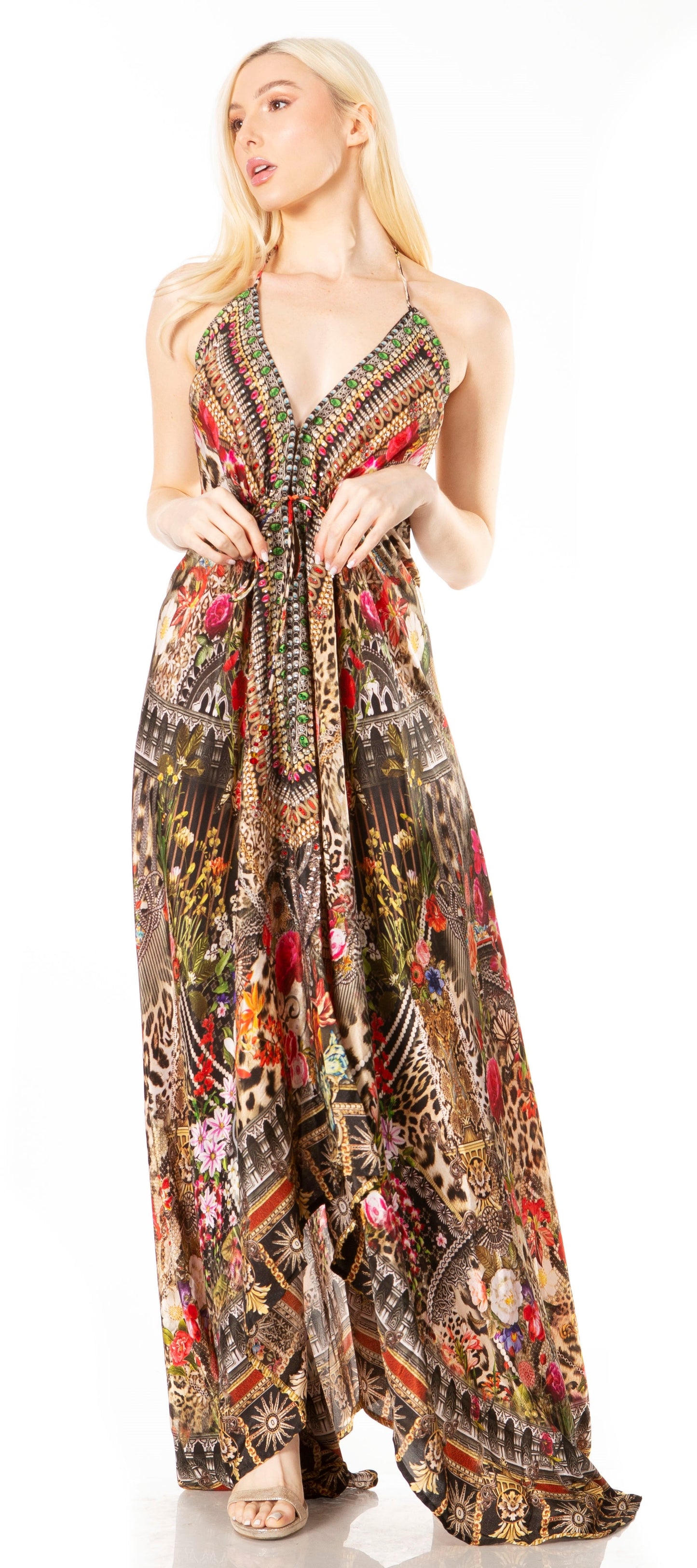 Sakkas Lizi 2 Women's High-Low Halter Maxi Dress for Beach and Vacation Parties - Concordia Style Boutique