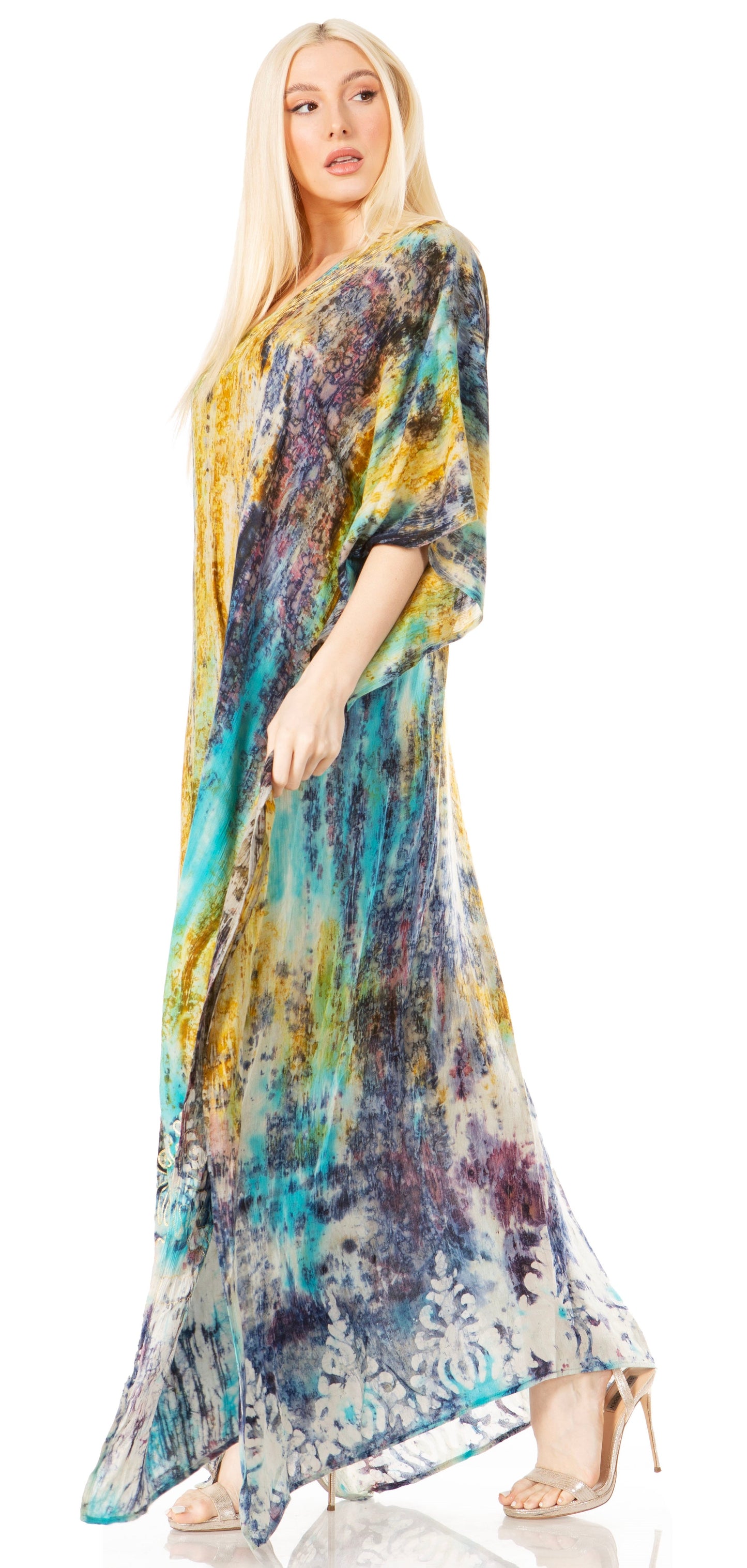 Sakkas Tacy Women's Boho Summer Maxi Dress for Casual or Lounge Wear - Concordia Style Boutique