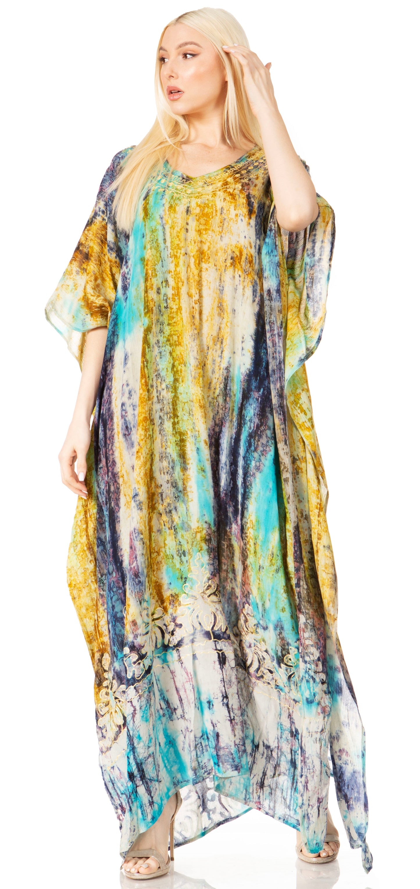 Sakkas Tacy Women's Boho Summer Maxi Dress for Casual or Lounge Wear - Concordia Style Boutique
