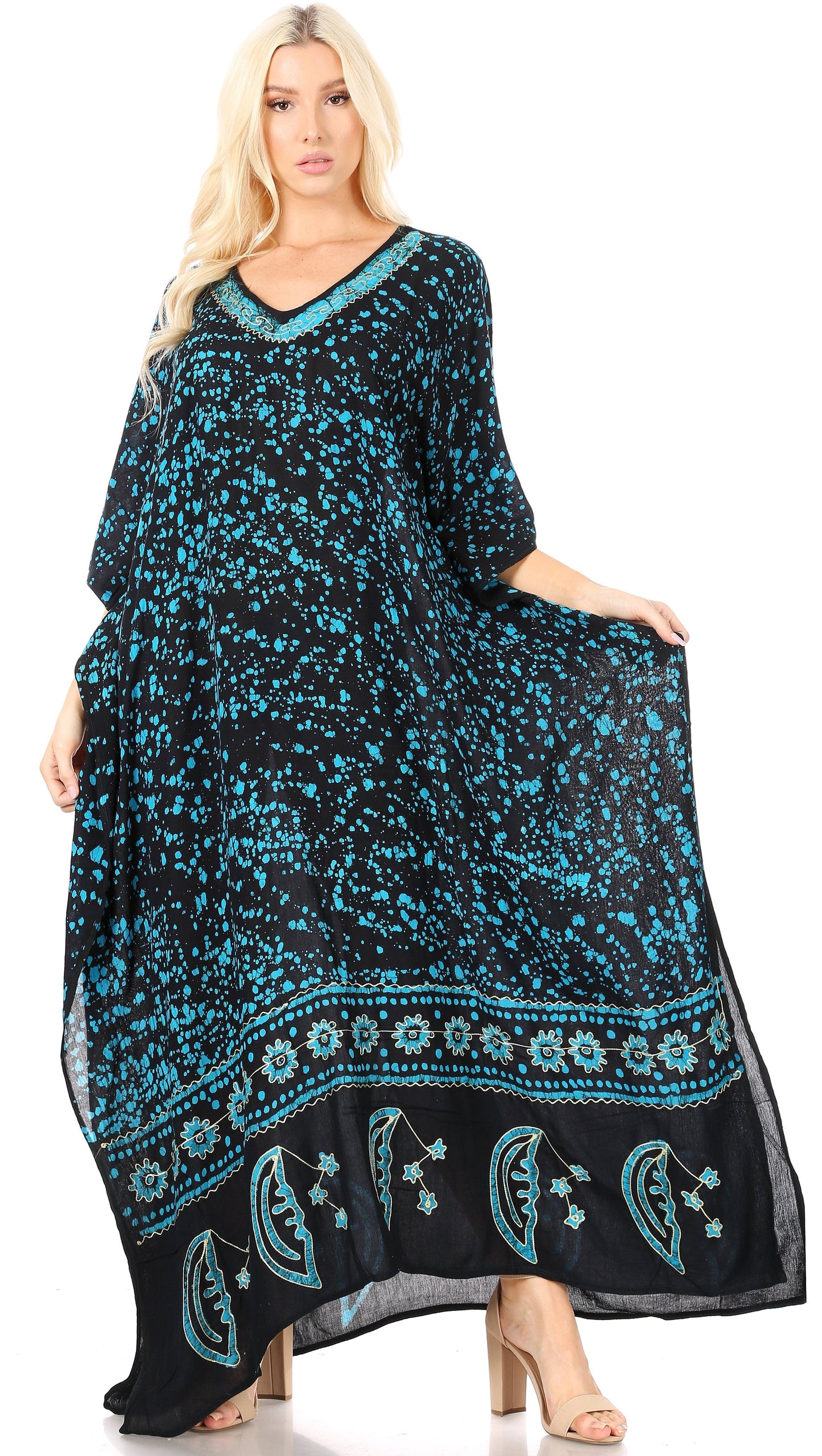 Sakkas Tacy Women's Boho Summer Maxi Dress for Casual or Lounge Wear - Concordia Style Boutique