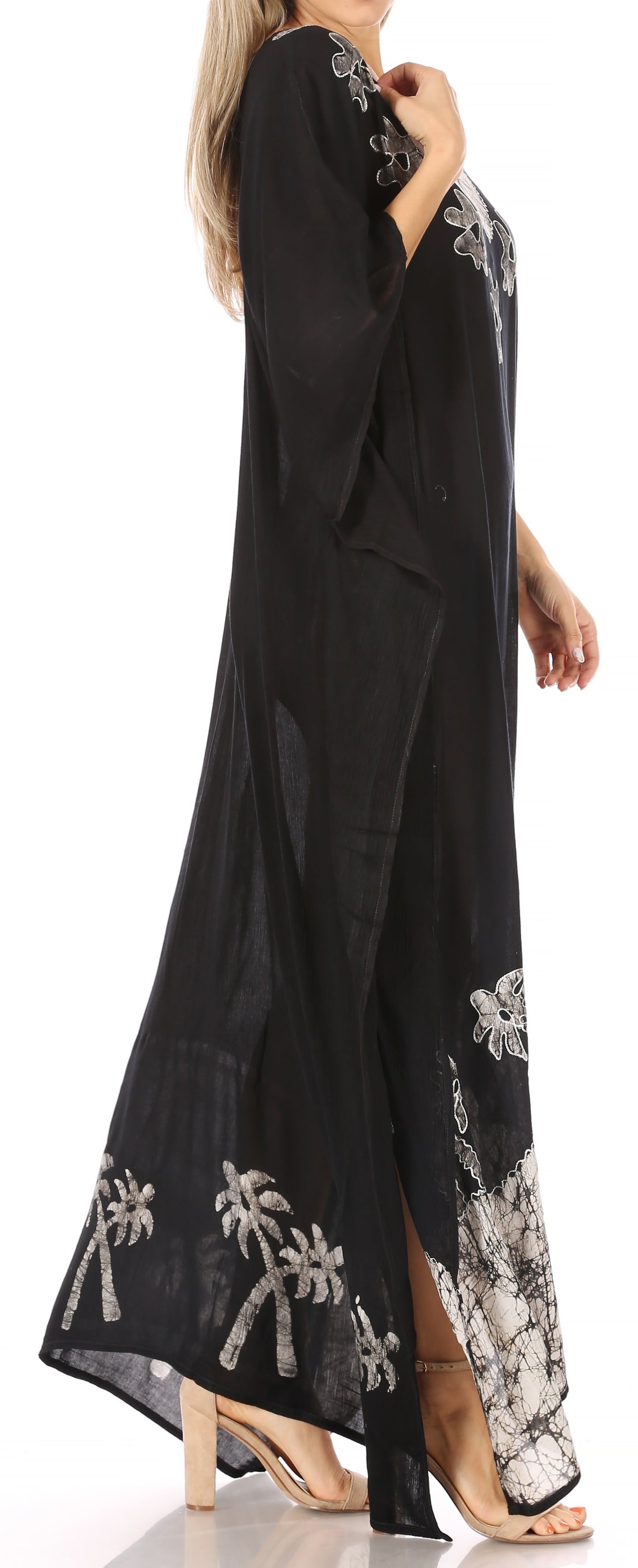 Sakkas Leonor Women's Boho Casual Long Maxi Caftan Dress Kaftan Cover-up LougeWear - Concordia Style Boutique