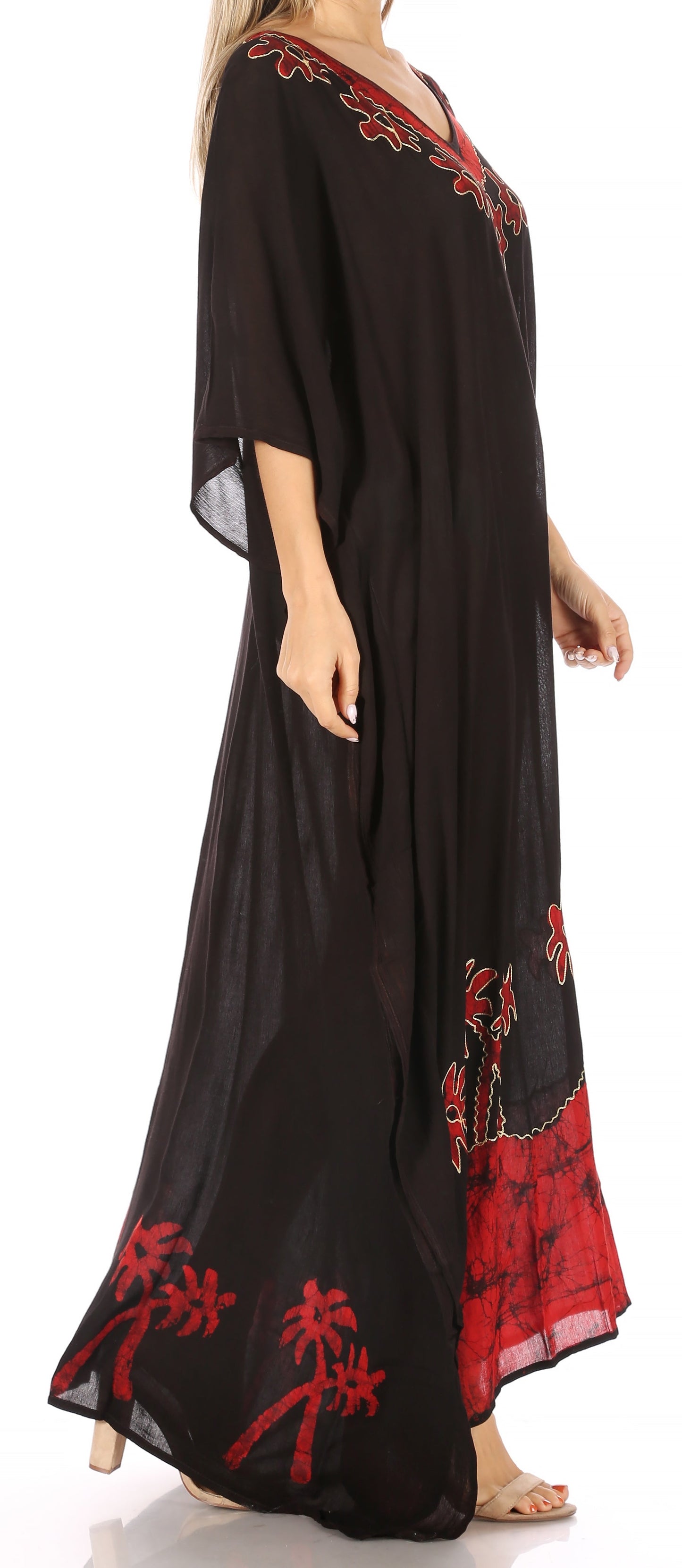 Sakkas Leonor Women's Boho Casual Long Maxi Caftan Dress Kaftan Cover-up LougeWear - Concordia Style Boutique