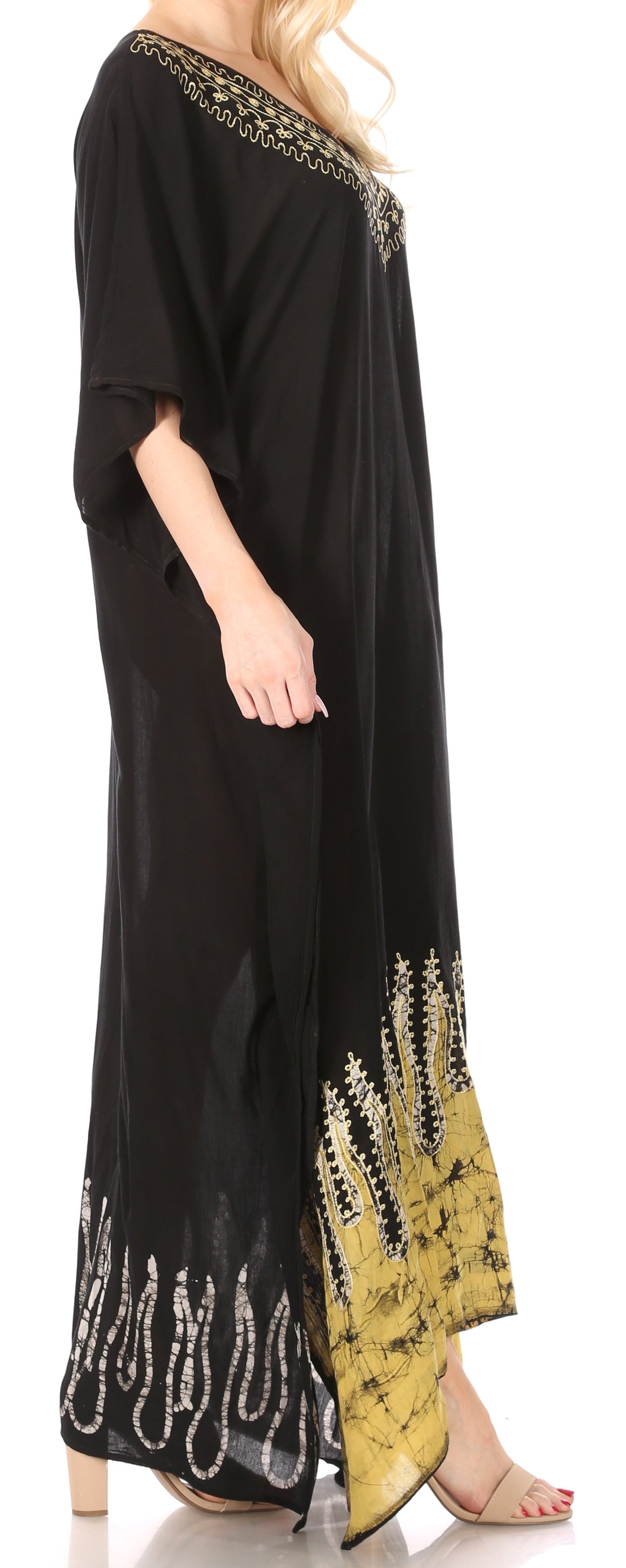 Sakkas Leonor Women's Boho Casual Long Maxi Caftan Dress Kaftan Cover-up LougeWear - Concordia Style Boutique