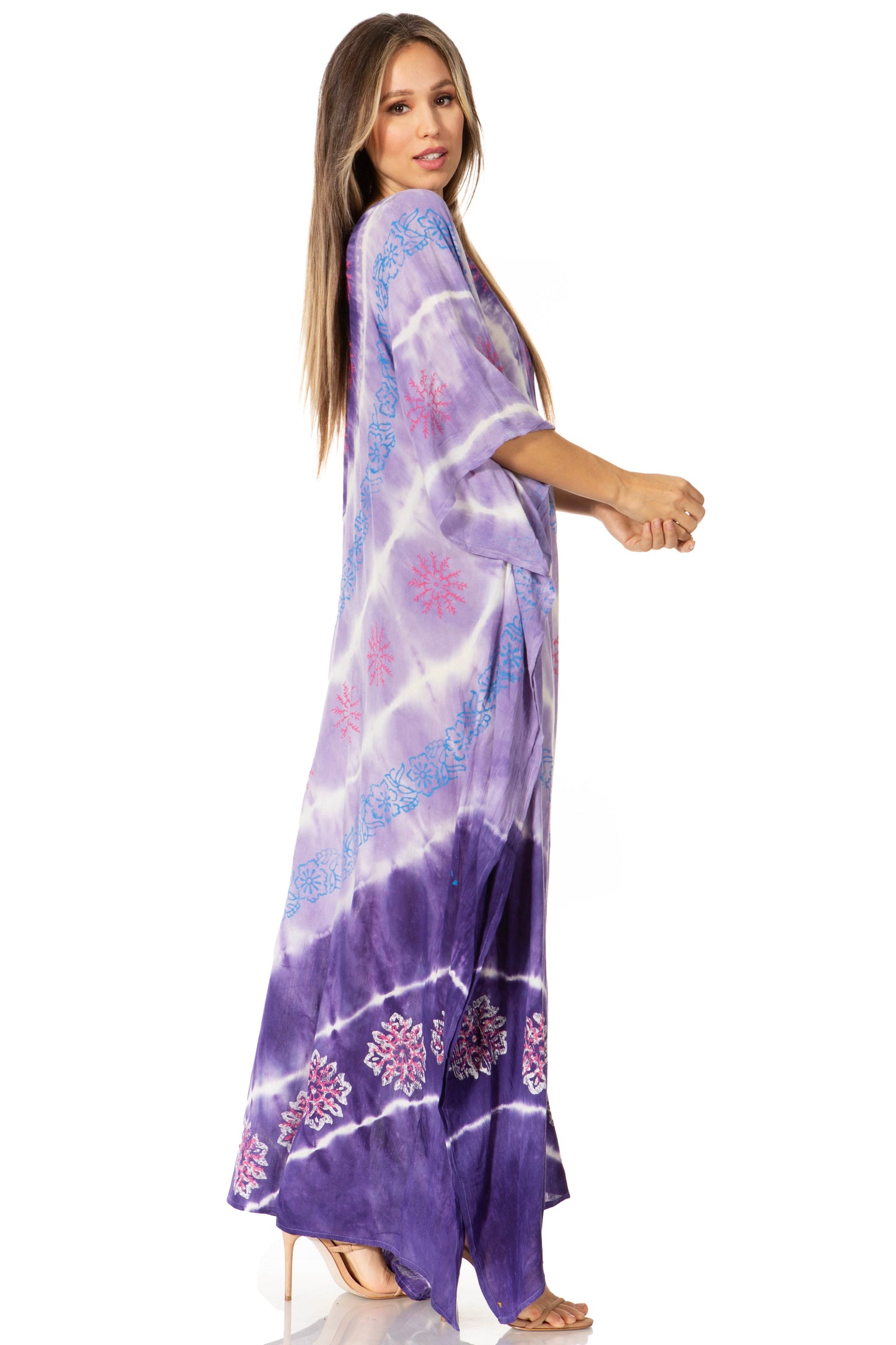 Sakkas Catia Women's Boho-Style Long Maxi Caftan for Lounging and Casual Wear - Concordia Style Boutique