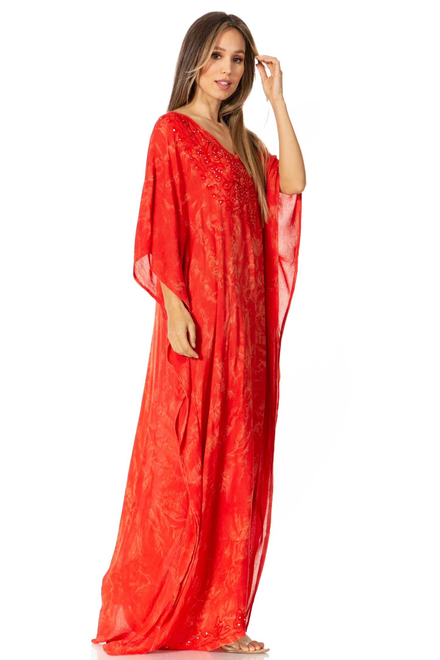 Sakkas Catia Women's Boho-Style Long Maxi Caftan for Lounging and Casual Wear - Concordia Style Boutique