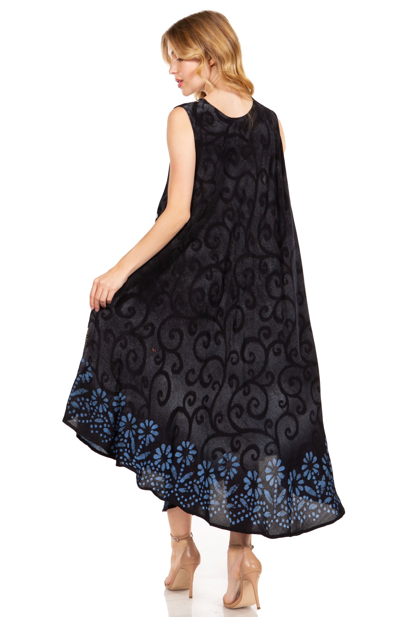 Sakkas Starlight Second Tie Dye Caftan Dress: Women's Beach Cover Up - Concordia Style Boutique