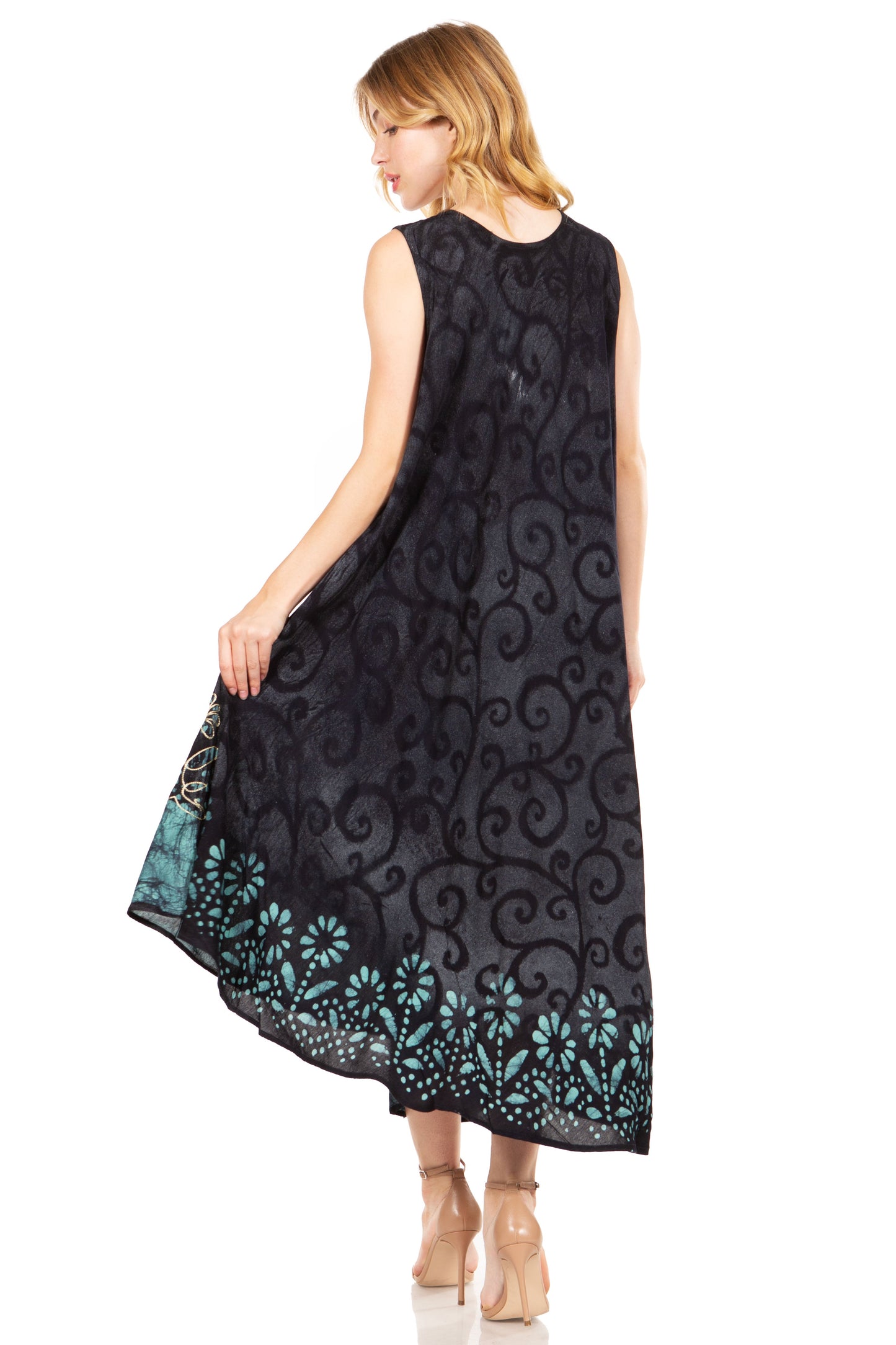 Sakkas Starlight Second Tie Dye Caftan Dress: Women's Beach Cover Up - Concordia Style Boutique