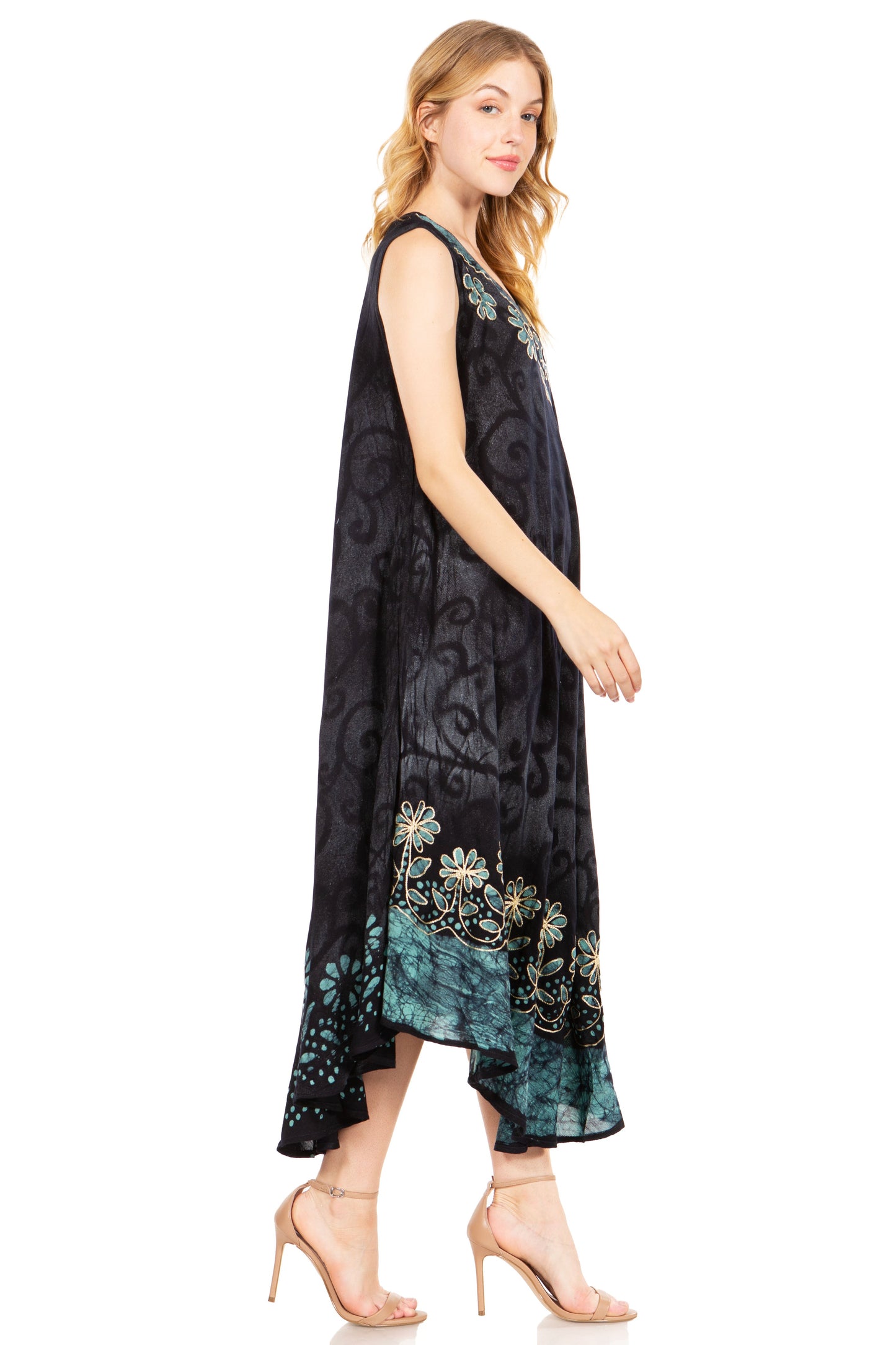 Sakkas Starlight Second Tie Dye Caftan Dress: Women's Beach Cover Up - Concordia Style Boutique