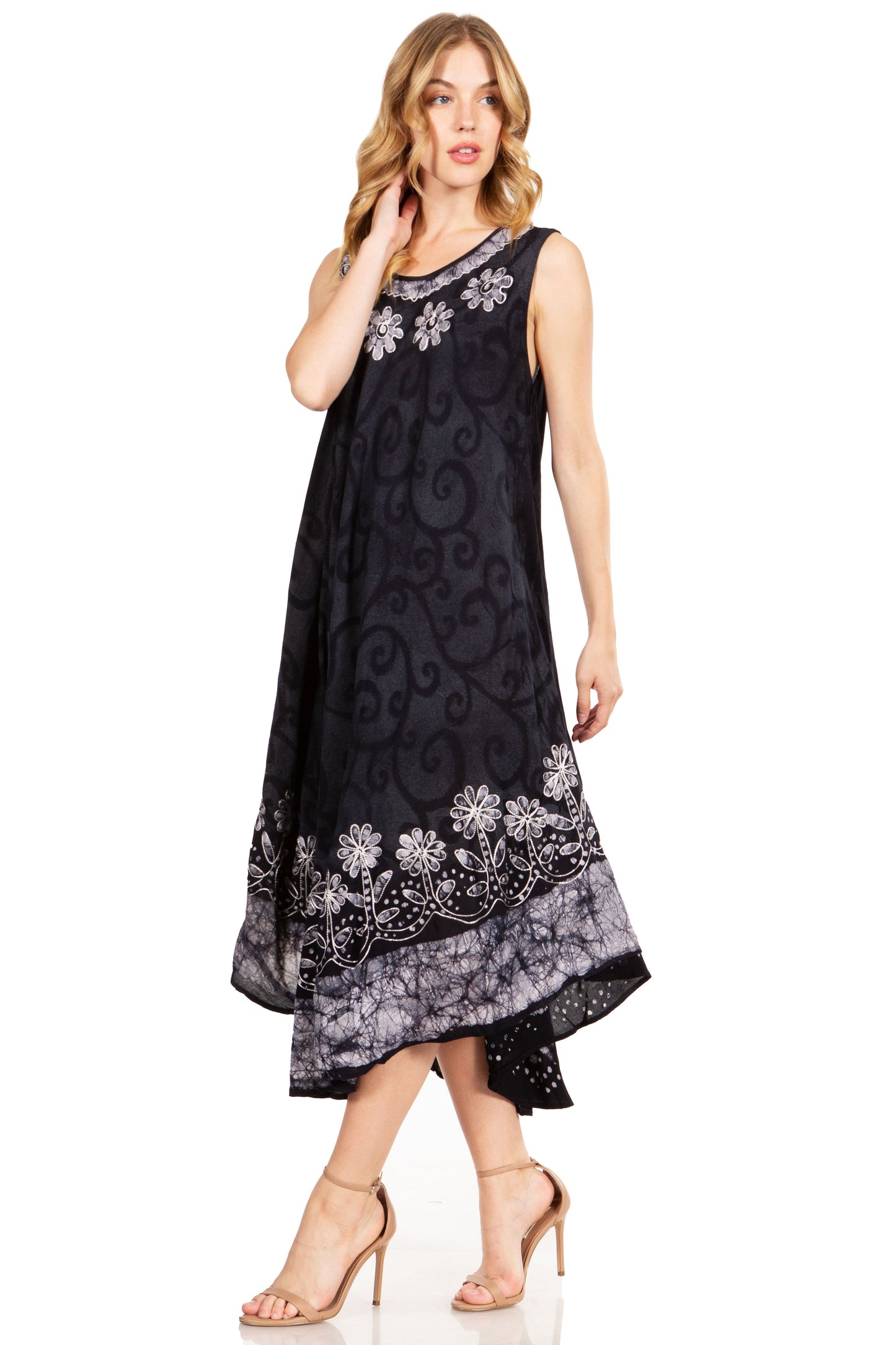 Sakkas Starlight Second Tie Dye Caftan Dress: Women's Beach Cover Up - Concordia Style Boutique