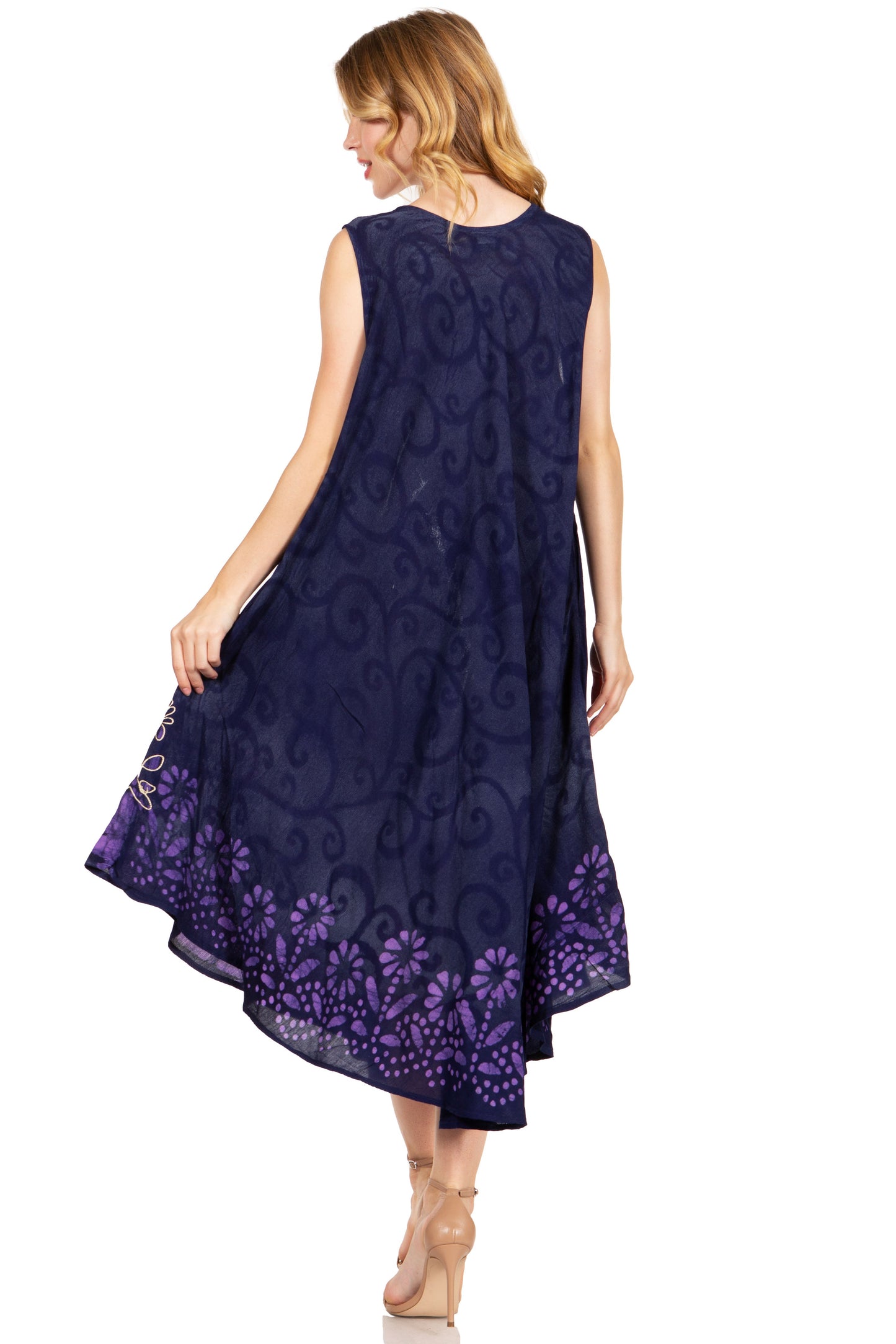 Sakkas Starlight Second Tie Dye Caftan Dress: Women's Beach Cover Up - Concordia Style Boutique
