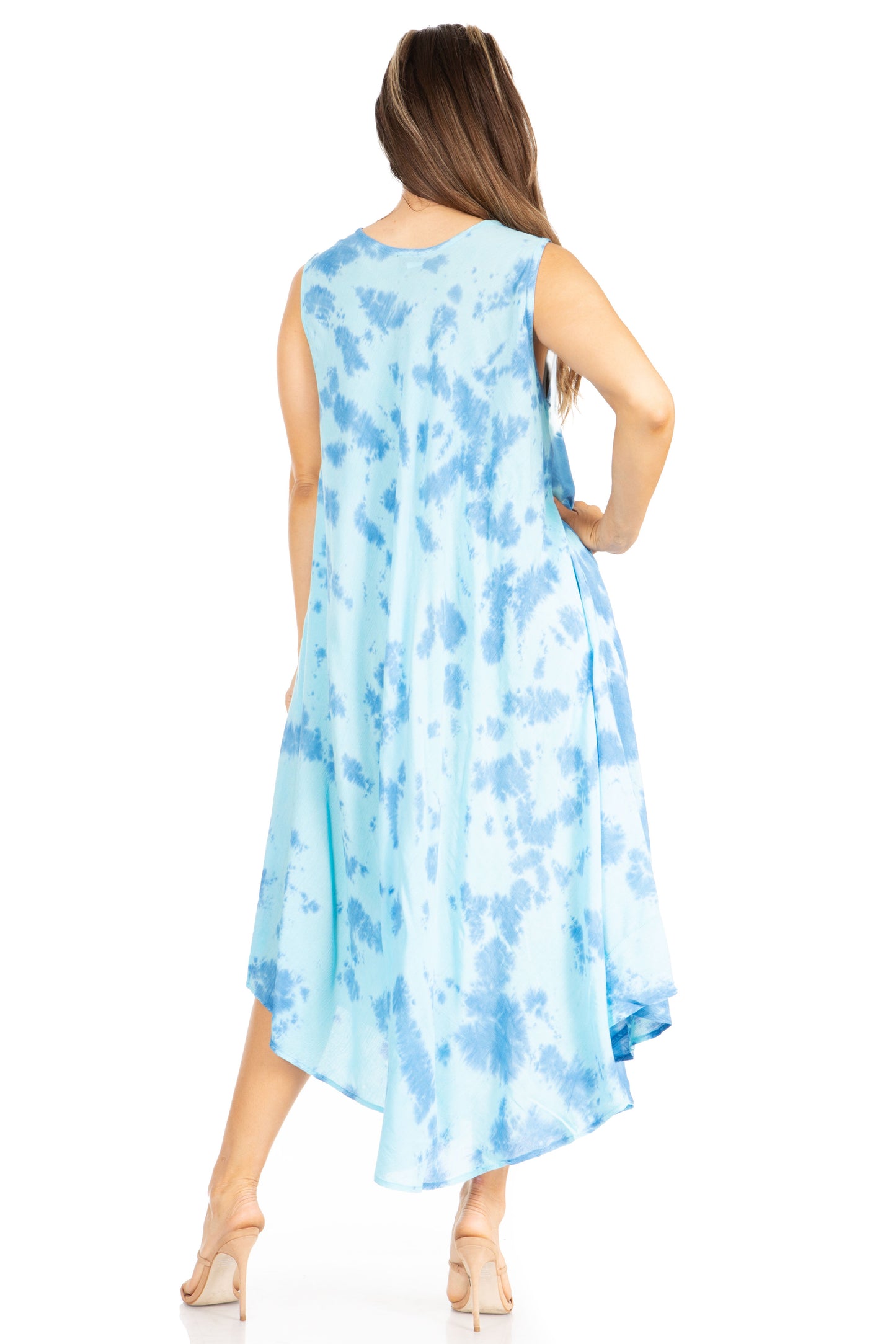 Sakkas Starlight Second Tie Dye Caftan Dress: Women's Beach Cover Up - Concordia Style Boutique