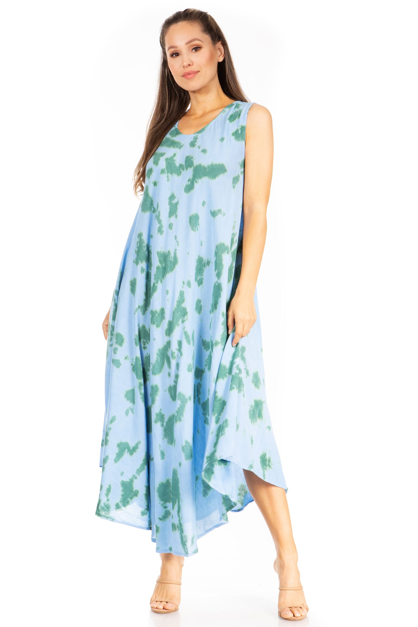 Sakkas Starlight Second Tie Dye Caftan Dress: Women's Beach Cover Up - Concordia Style Boutique