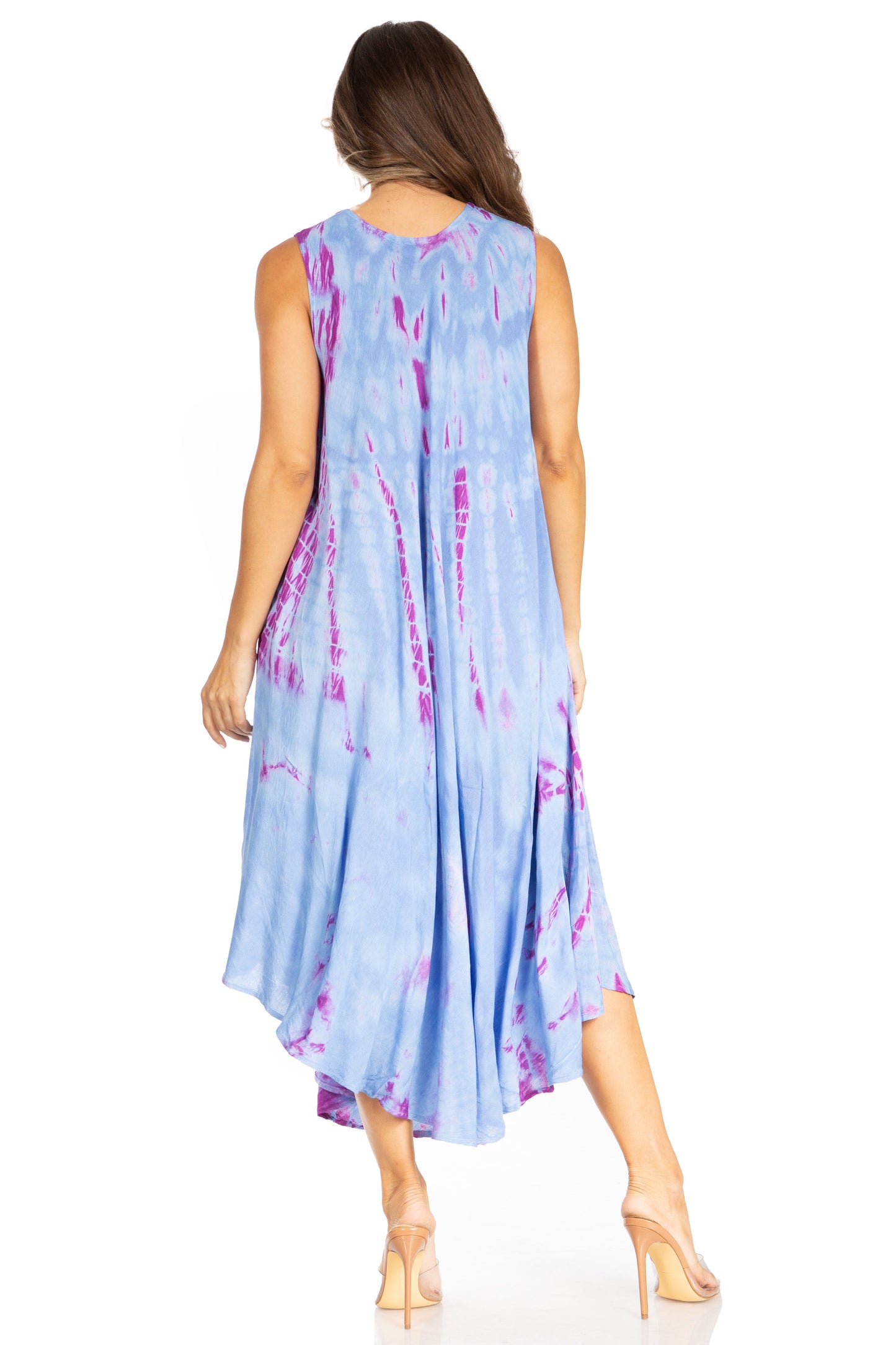 Sakkas Starlight Second Tie Dye Caftan Dress: Women's Beach Cover Up - Concordia Style Boutique