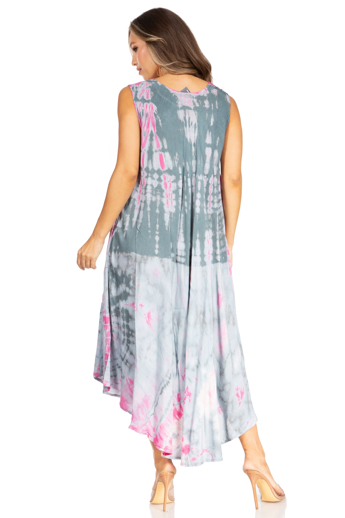 Sakkas Starlight Second Tie Dye Caftan Dress: Women's Beach Cover Up - Concordia Style Boutique