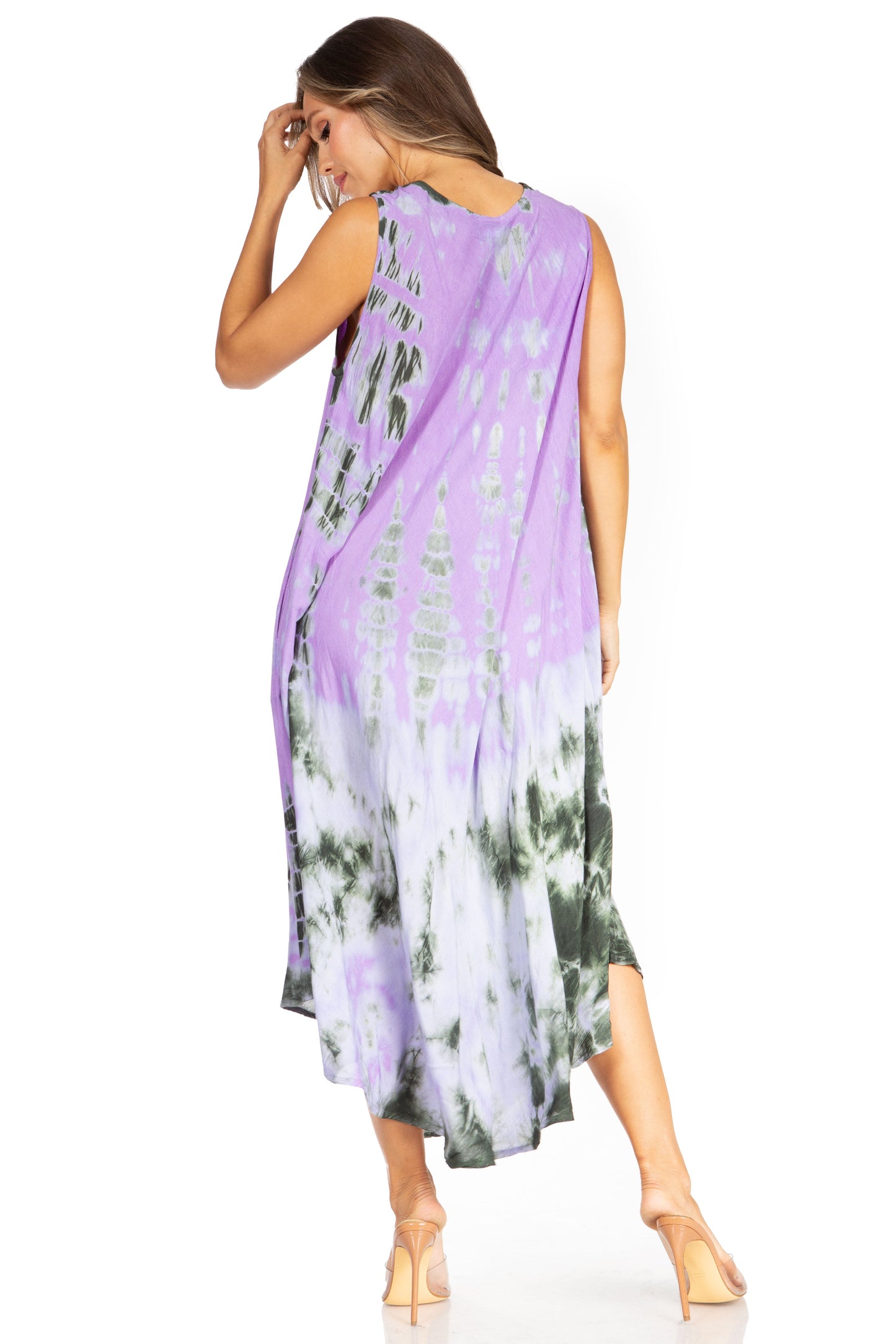 Sakkas Starlight Second Tie Dye Caftan Dress: Women's Beach Cover Up - Concordia Style Boutique