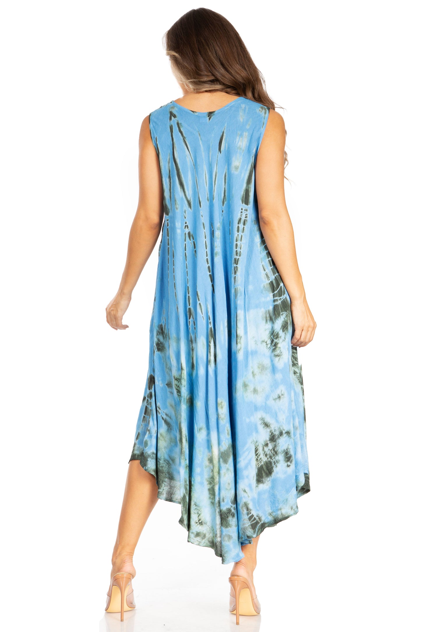 Sakkas Starlight Second Tie Dye Caftan Dress: Women's Beach Cover Up - Concordia Style Boutique