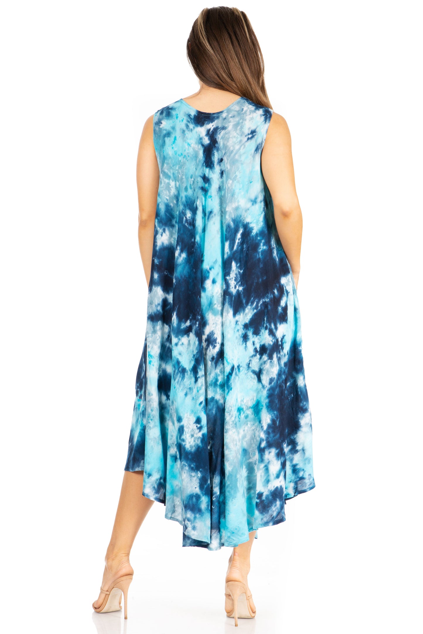 Sakkas Starlight Third Tie Dye Caftan Dress: Women's Beach Cover Up - Concordia Style Boutique