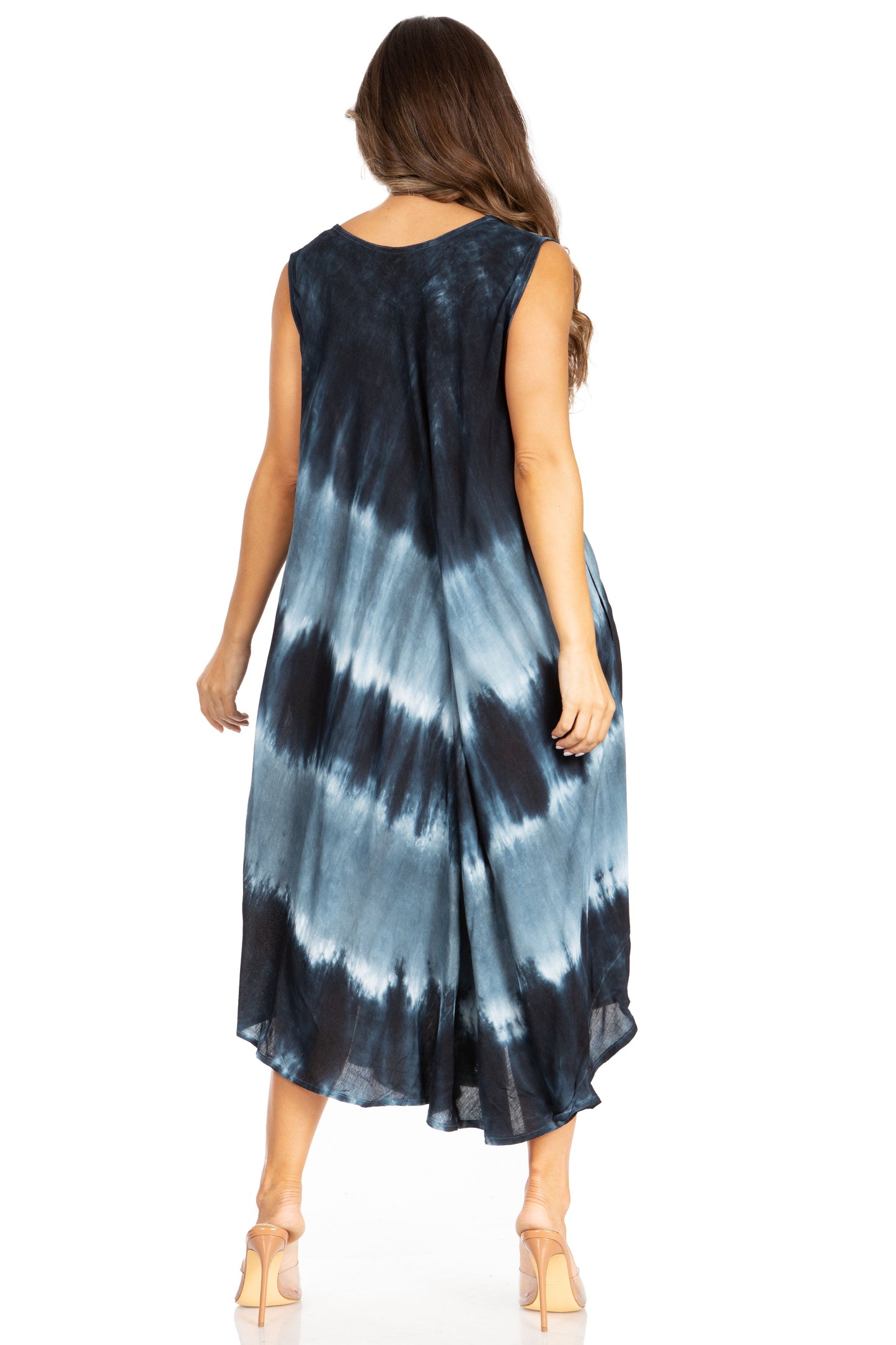 Sakkas Starlight Third Tie Dye Caftan Dress: Women's Beach Cover Up - Concordia Style Boutique
